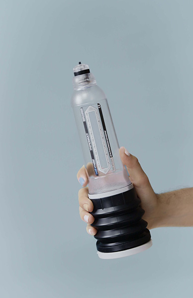 pump being held in hand
