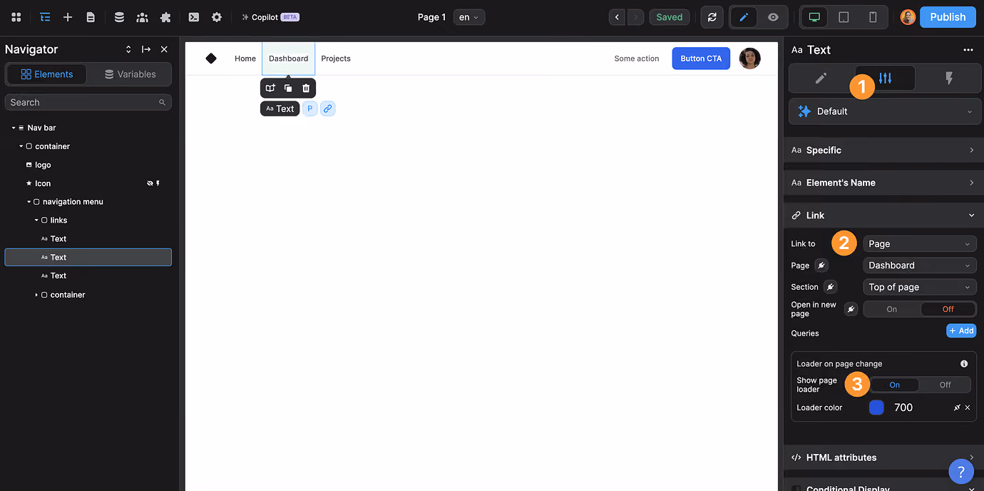 Loader on page change