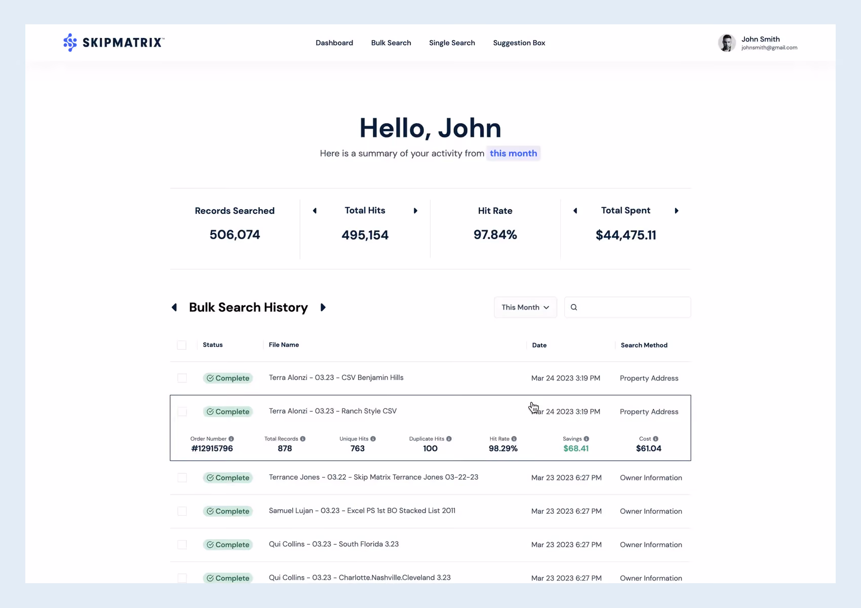 Skipmatrix home page