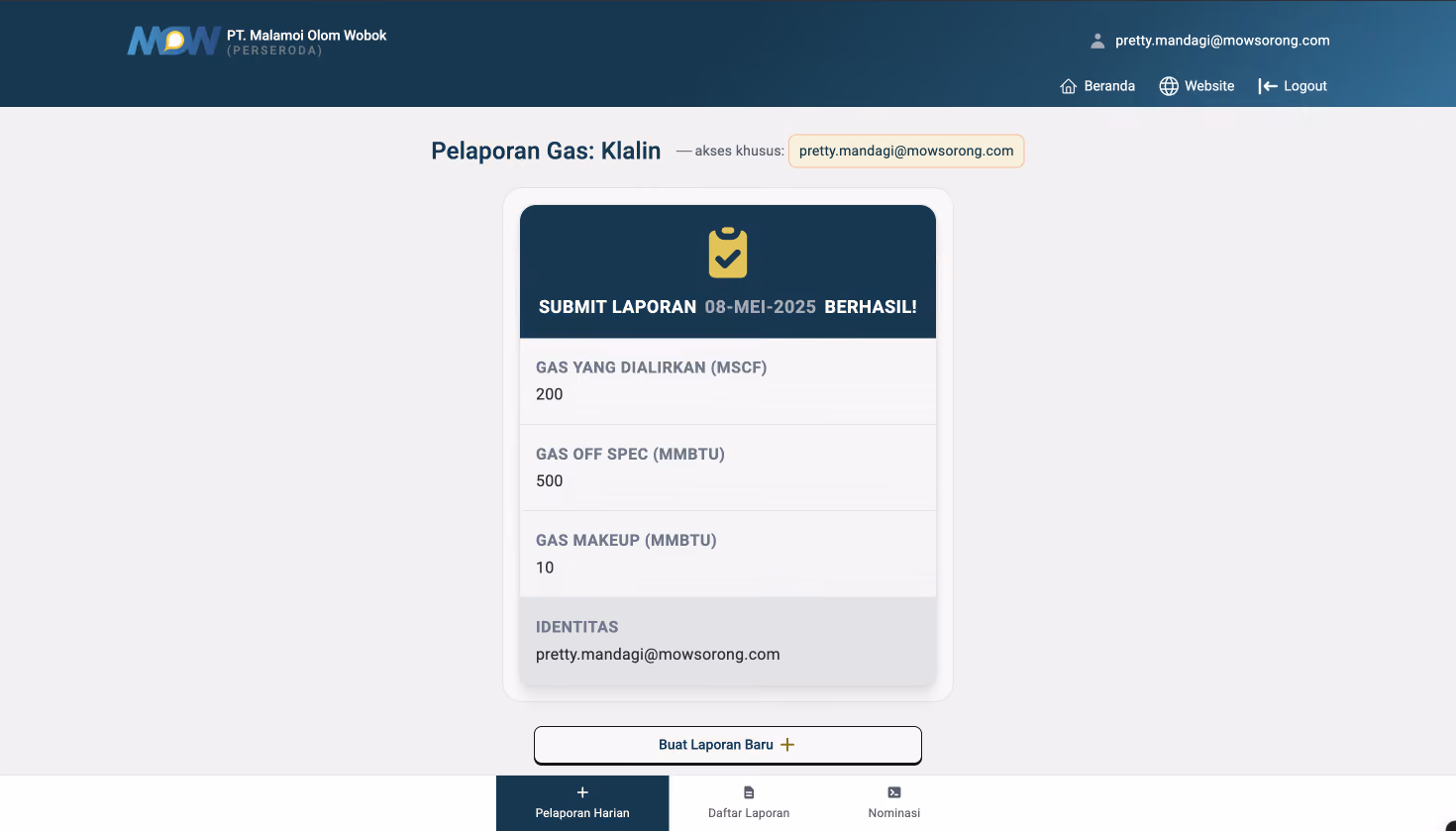 PT. Mow App - Screen 2