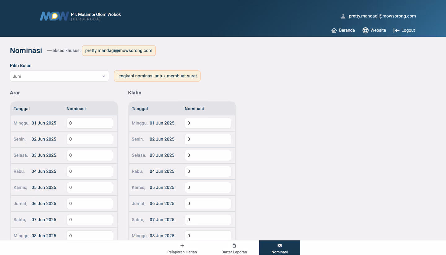 PT. Mow App - Screen 5