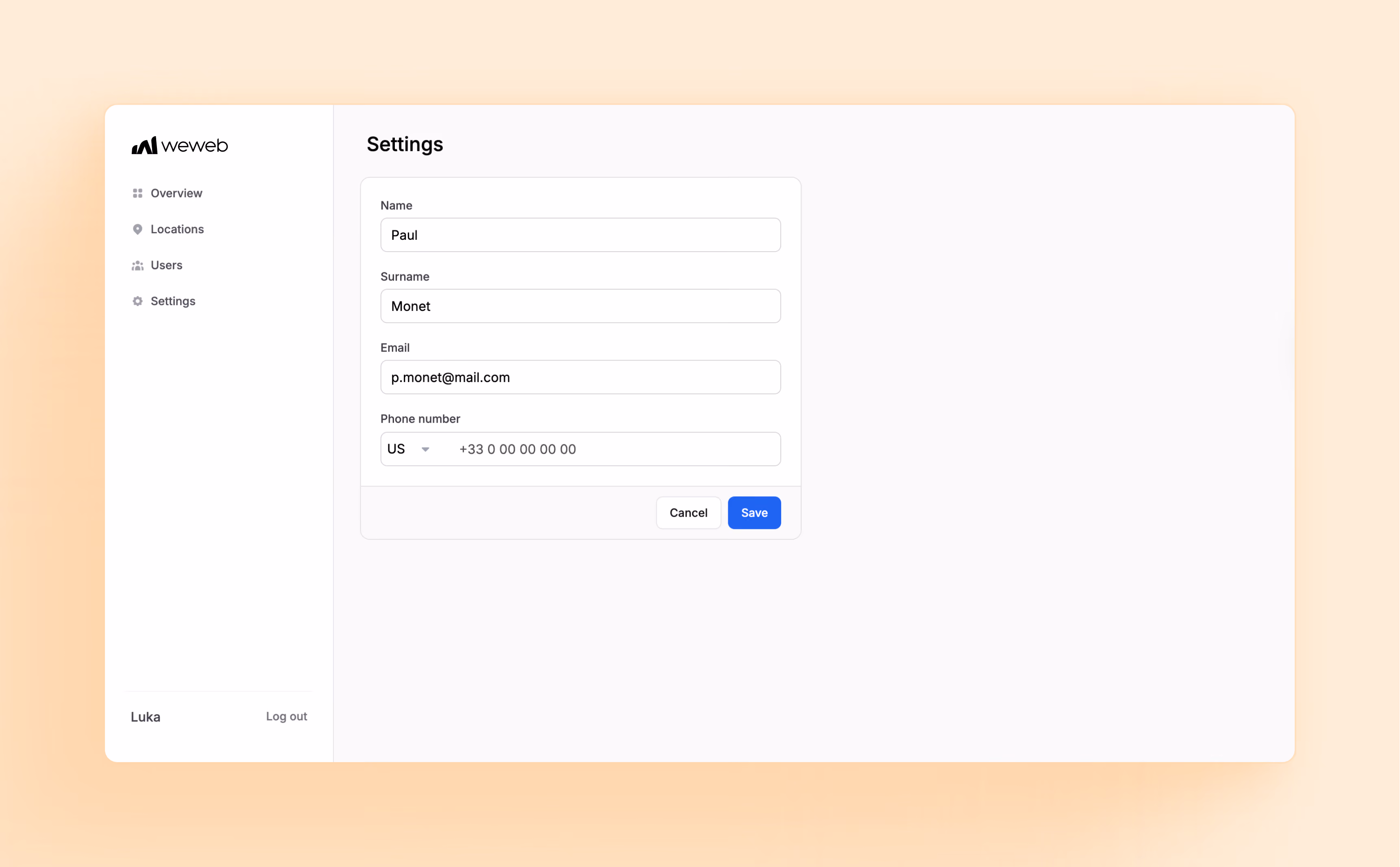 Plug-and-play SaaS Dashboard template for displaying and monitoring metrics.
