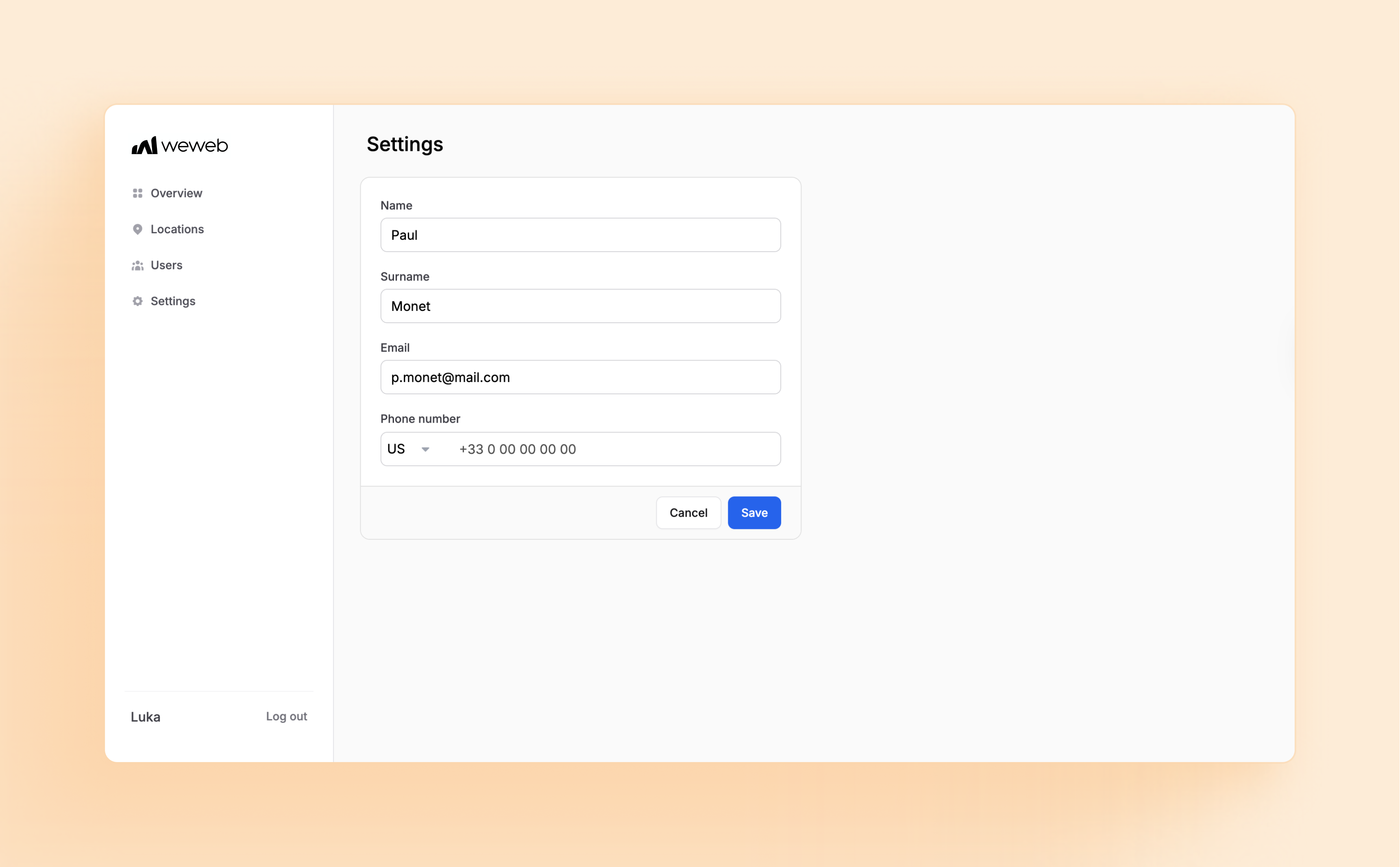 Plug-and-play SaaS Dashboard template for displaying and monitoring metrics.