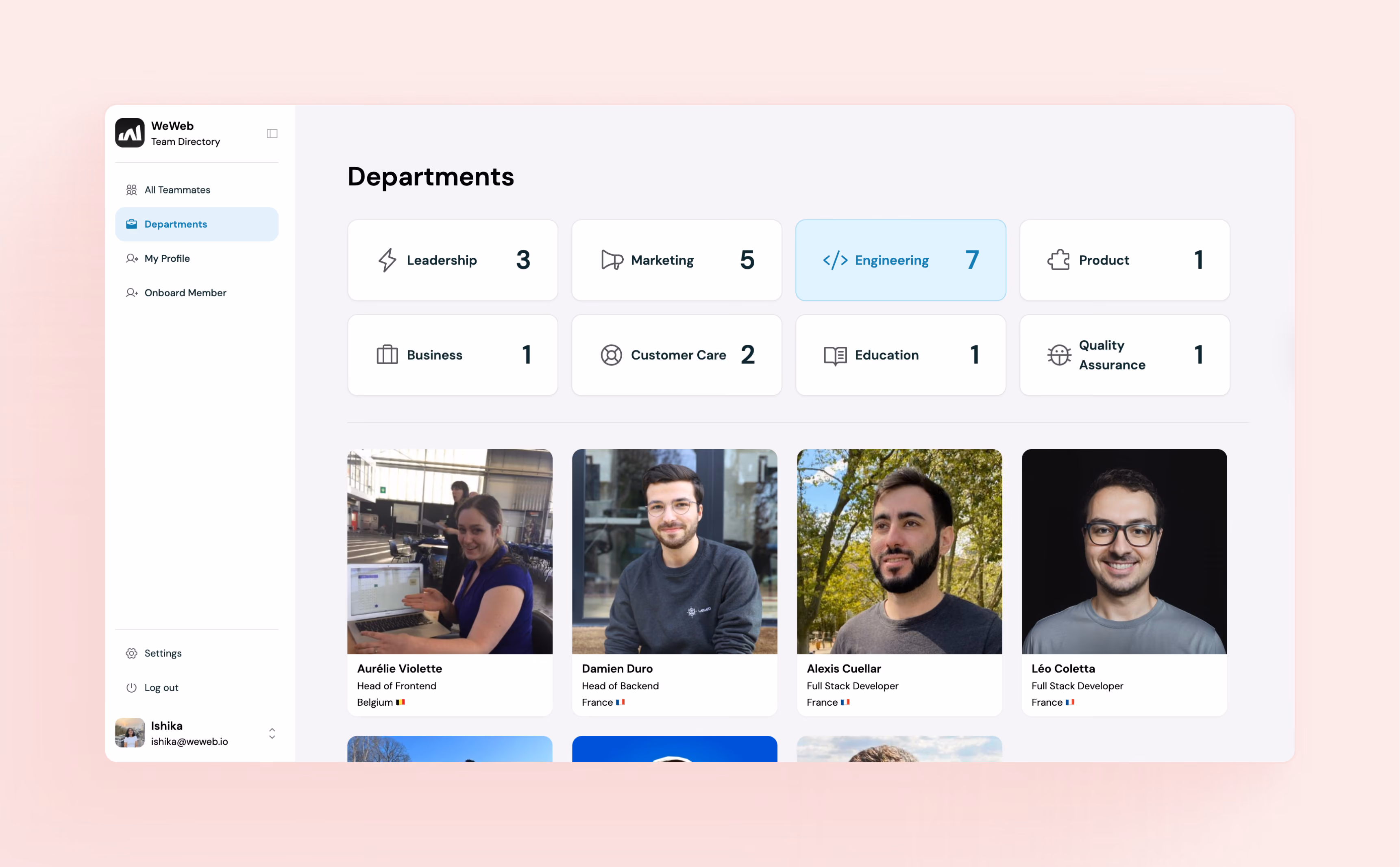 Plug-and-play Employee Directory template to organize and connect your team with a single source of truth.