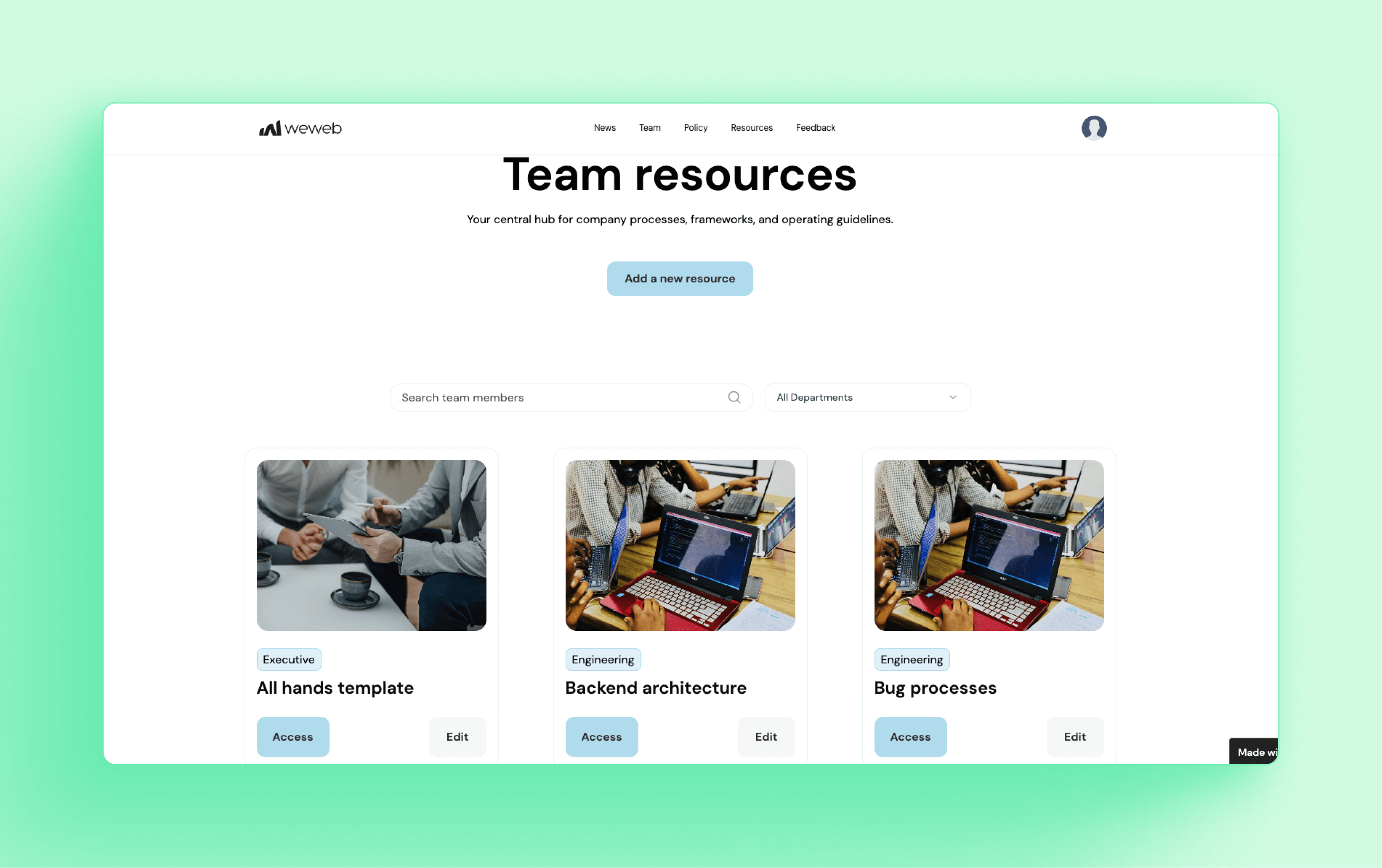Centralize your team’s knowledge, processes, and documentation in one shared hub with a plug-and-play Team Wiki template.