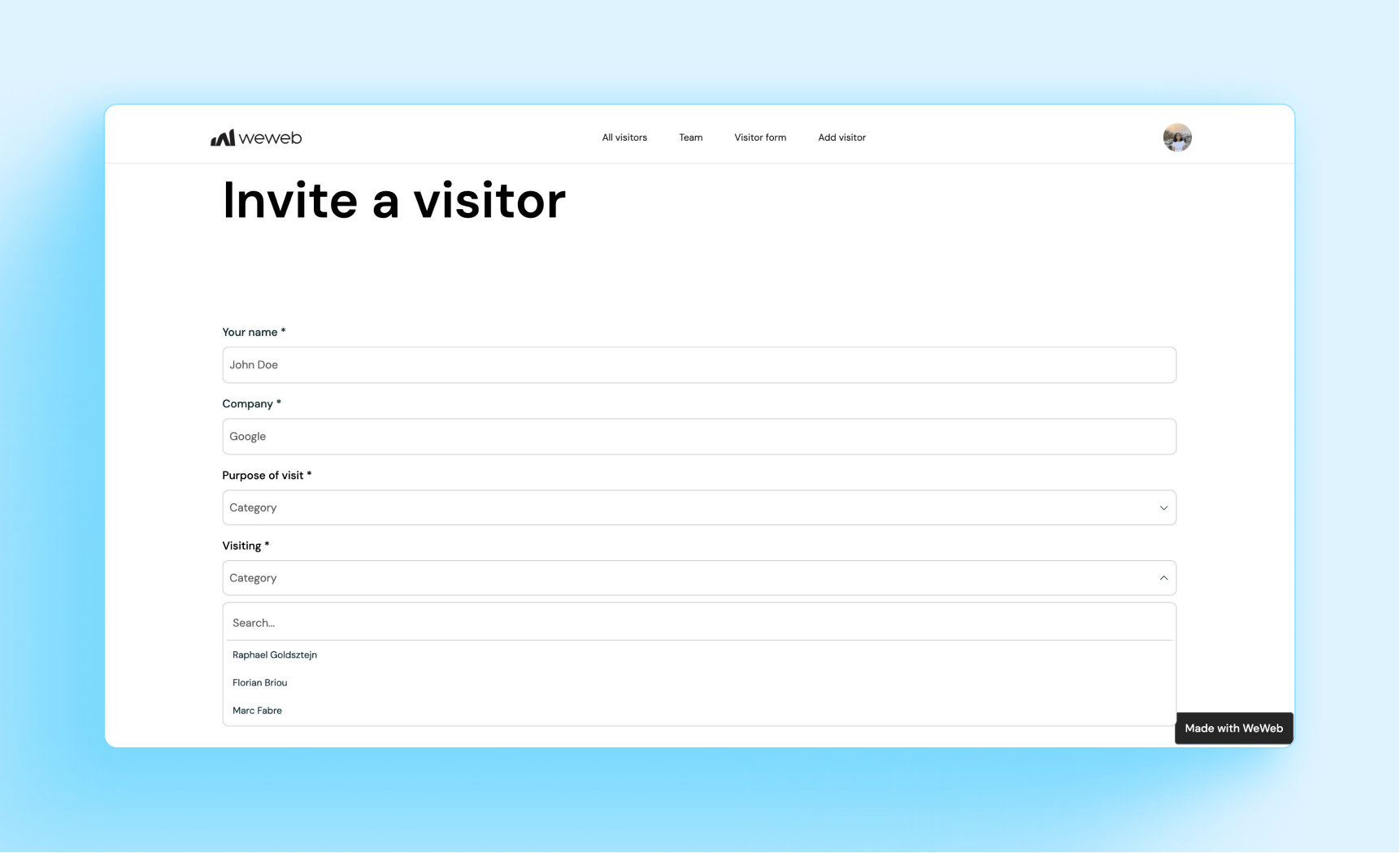 Track visitors, improve security, and create a better check-in experience with a plug-and-play Visitor Management System template.