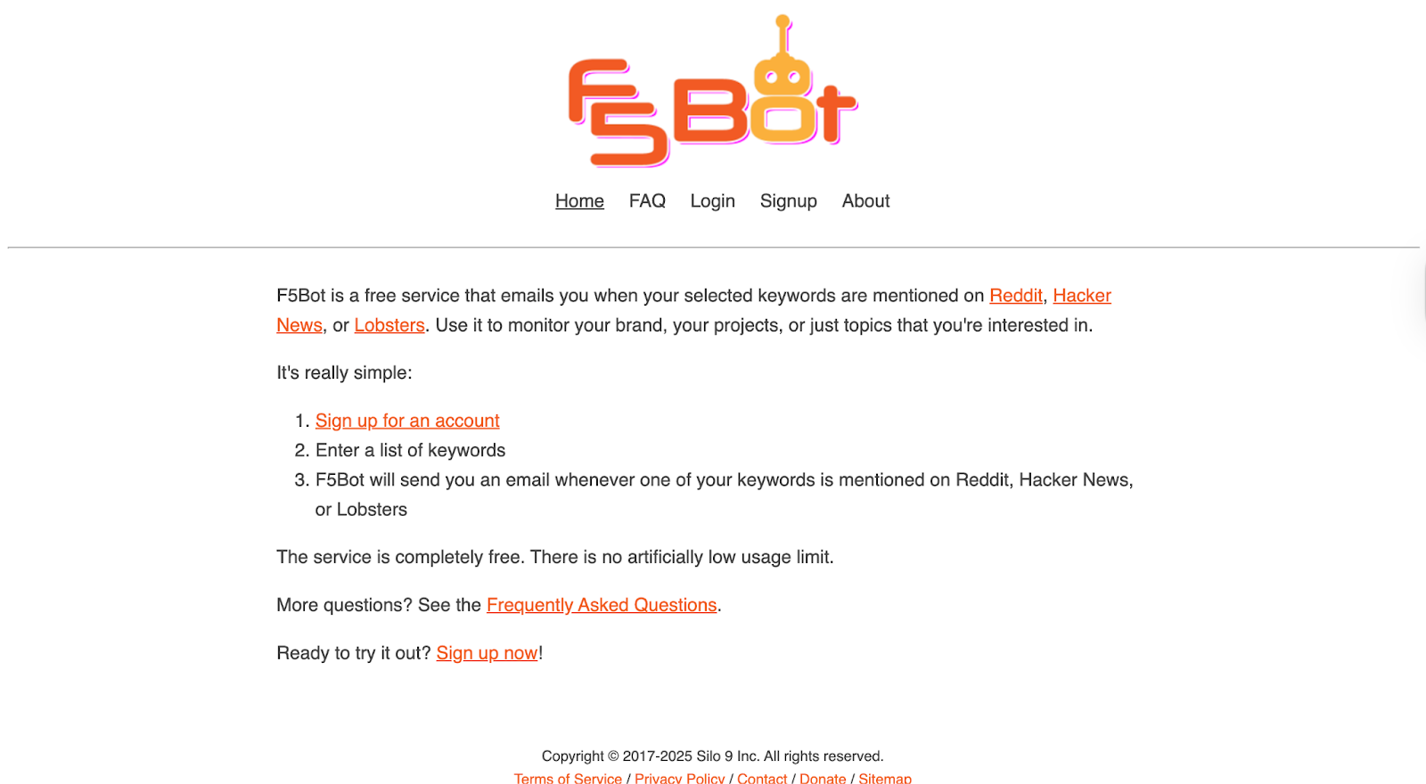 F5Bot: a free tool to track keywords on Reddit