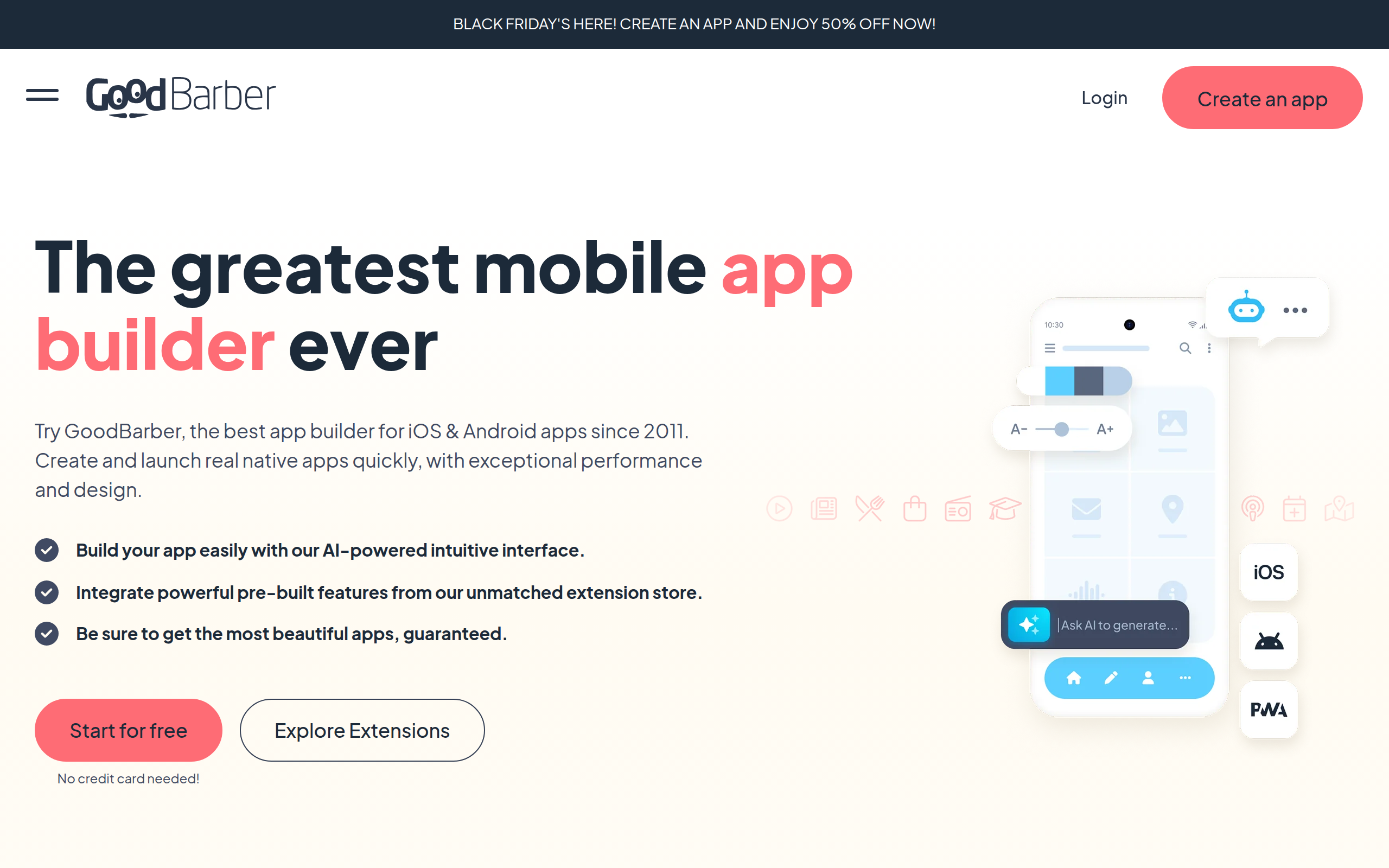 GoodBarber Screenshot