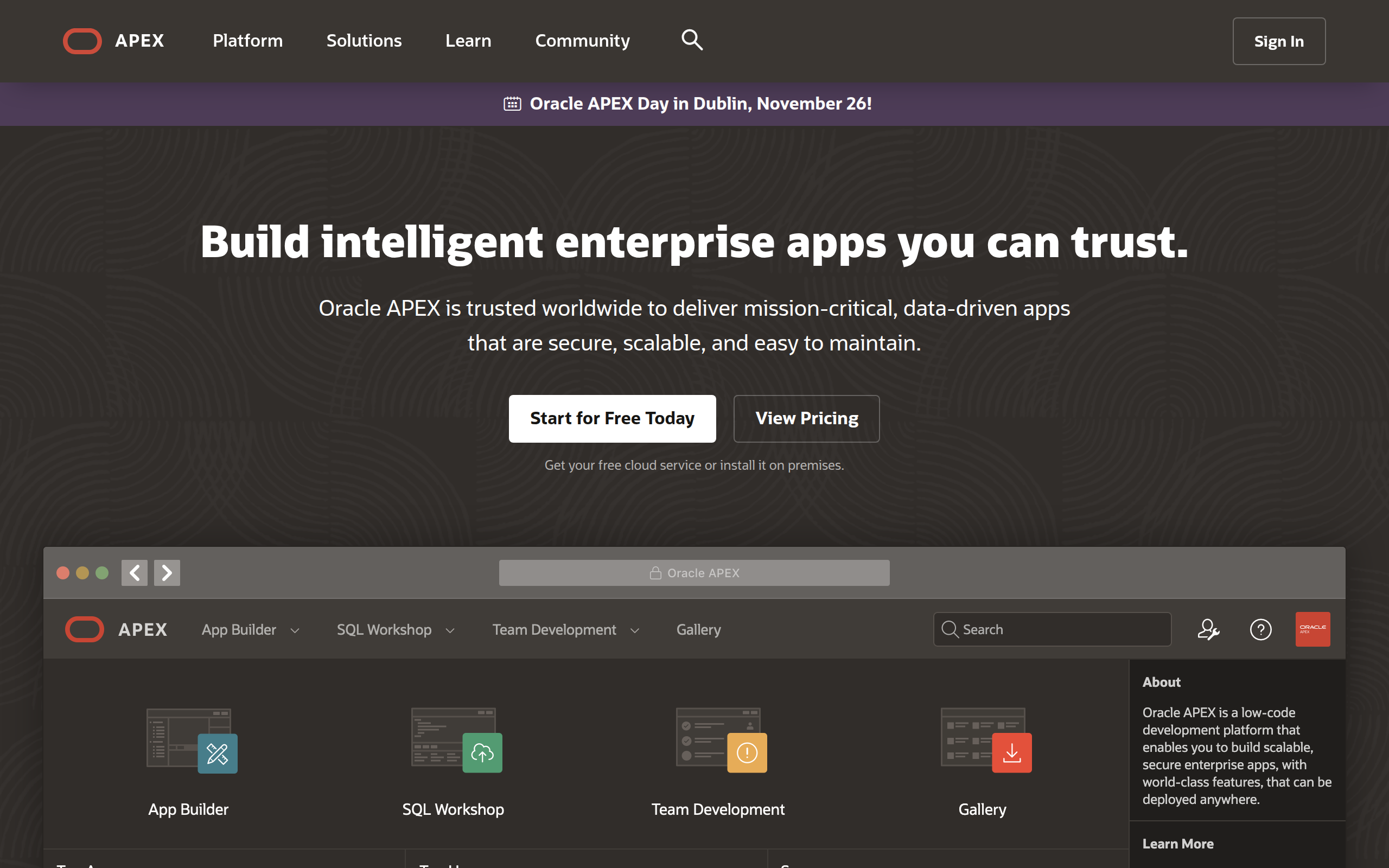 Oracle APEX Screenshot