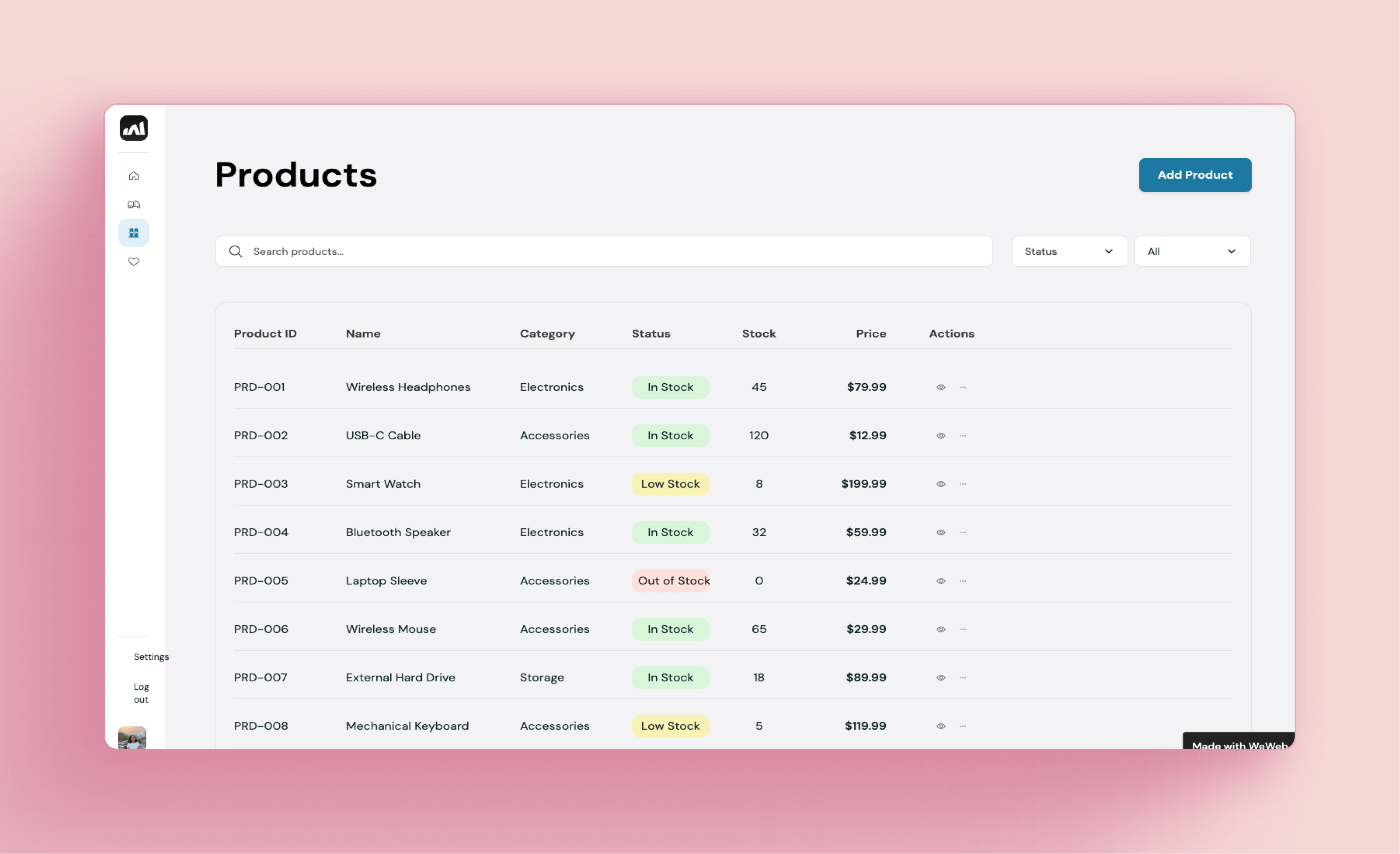 Track orders, manage customers, and streamline fulfillment with WeWeb's plug-and-play Order Management Software template.