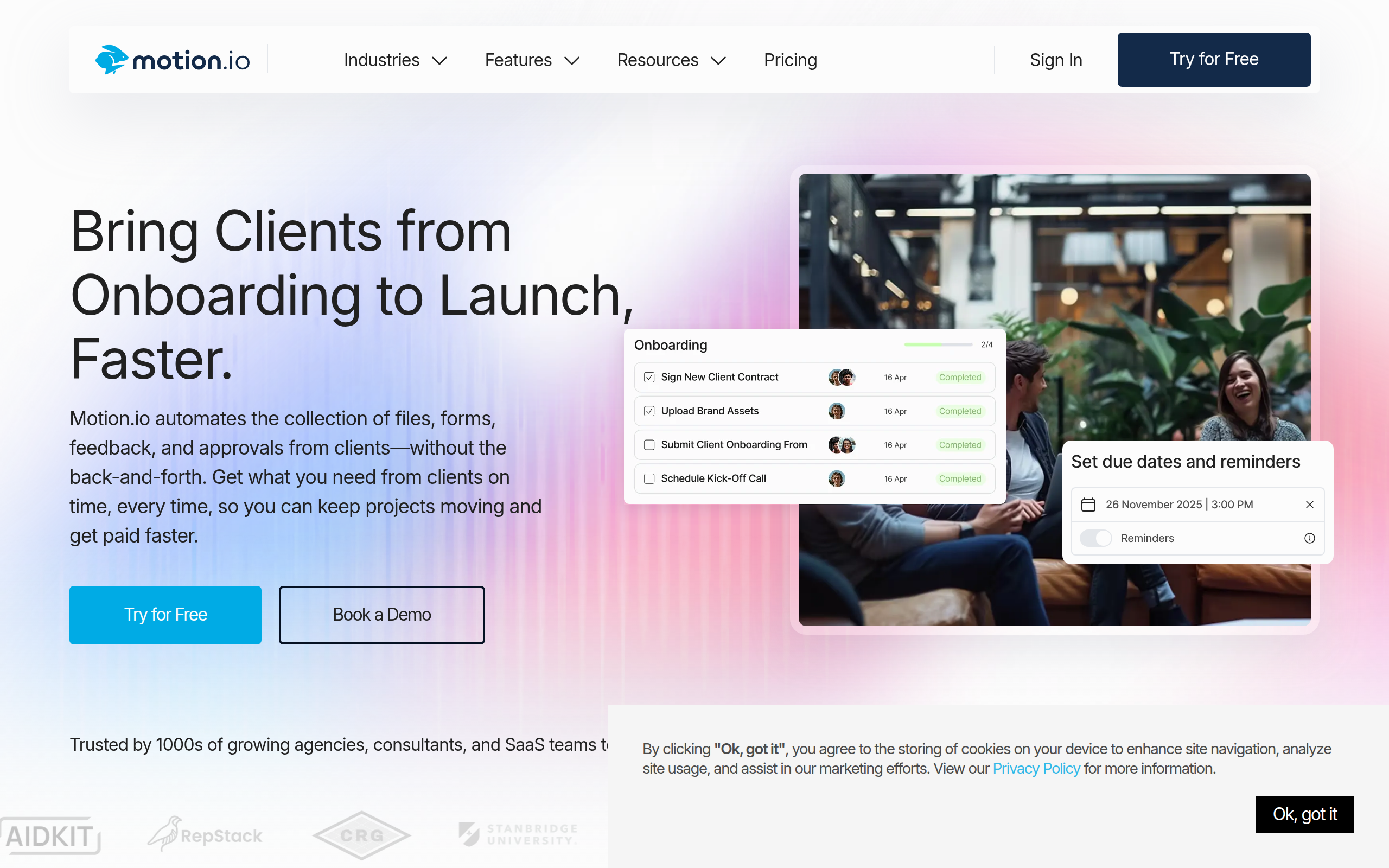 Motion.io Screenshot