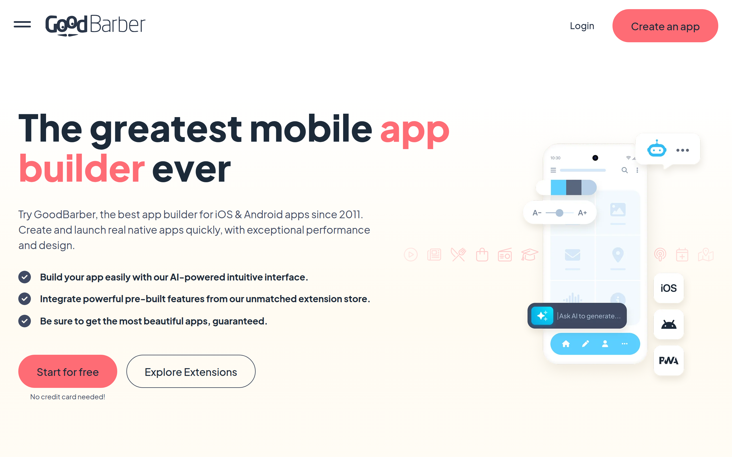 GoodBarber Screenshot