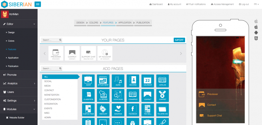 Siberian CMS Screenshot