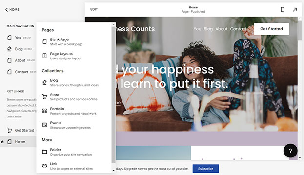 Squarespace Screenshot
