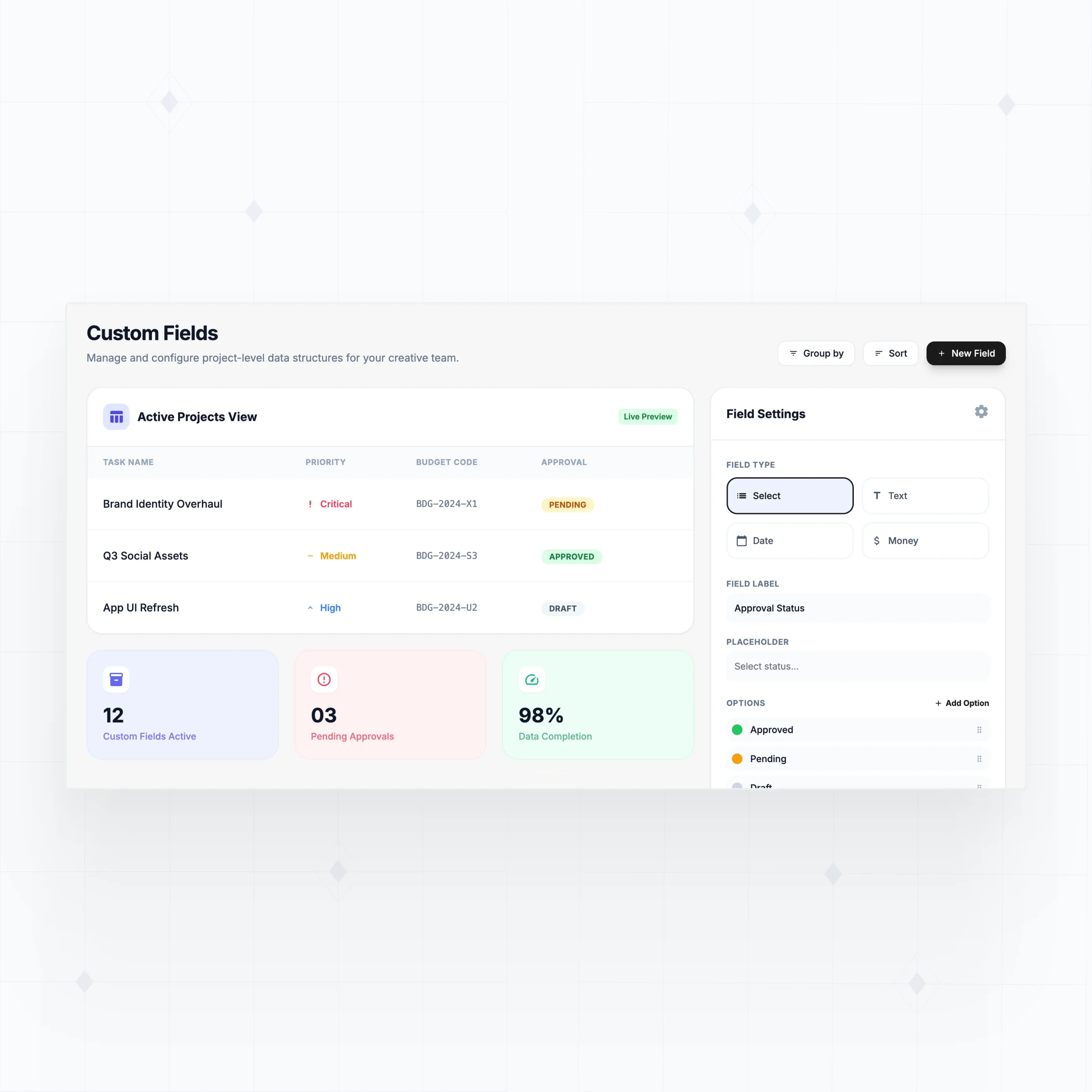 Custom fields and metadata