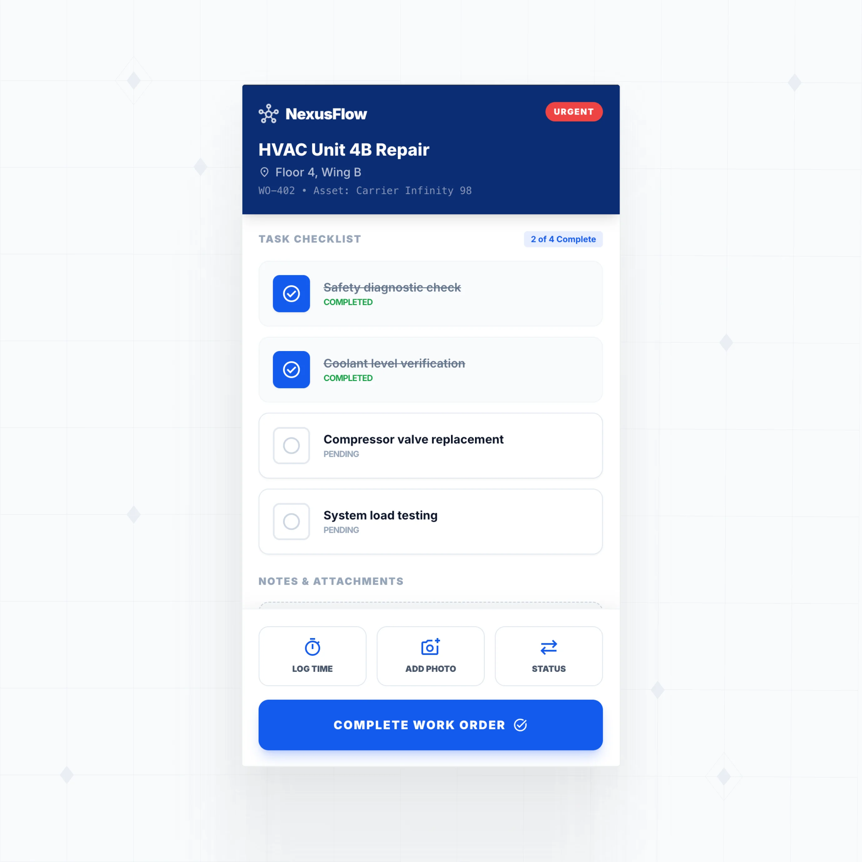 Mobile-friendly work order views