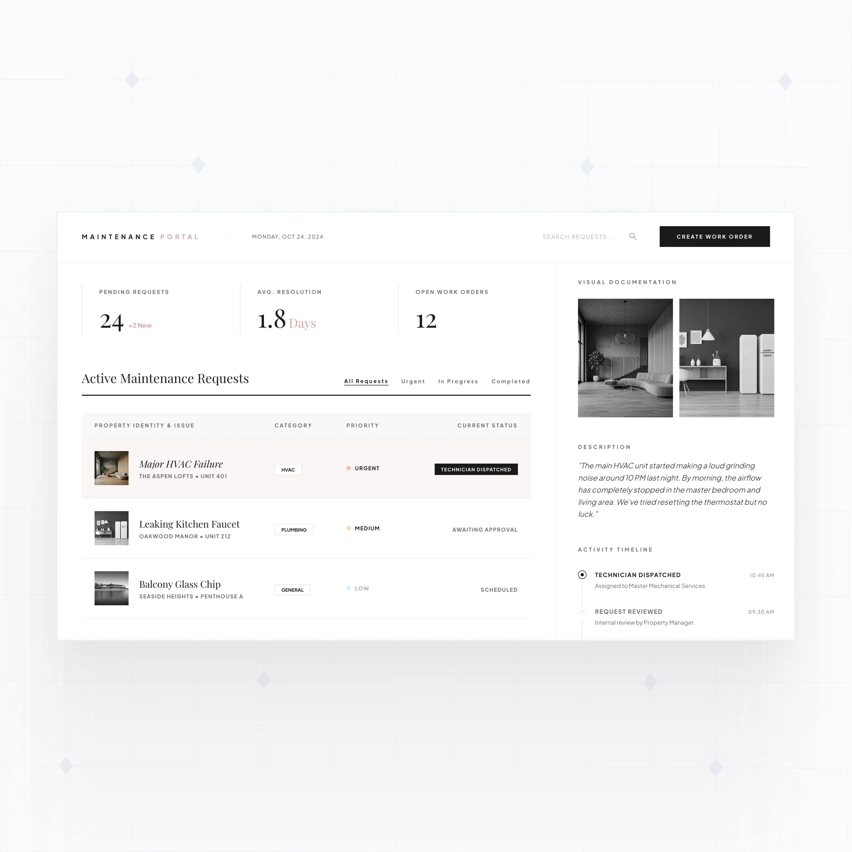 Maintenance request system