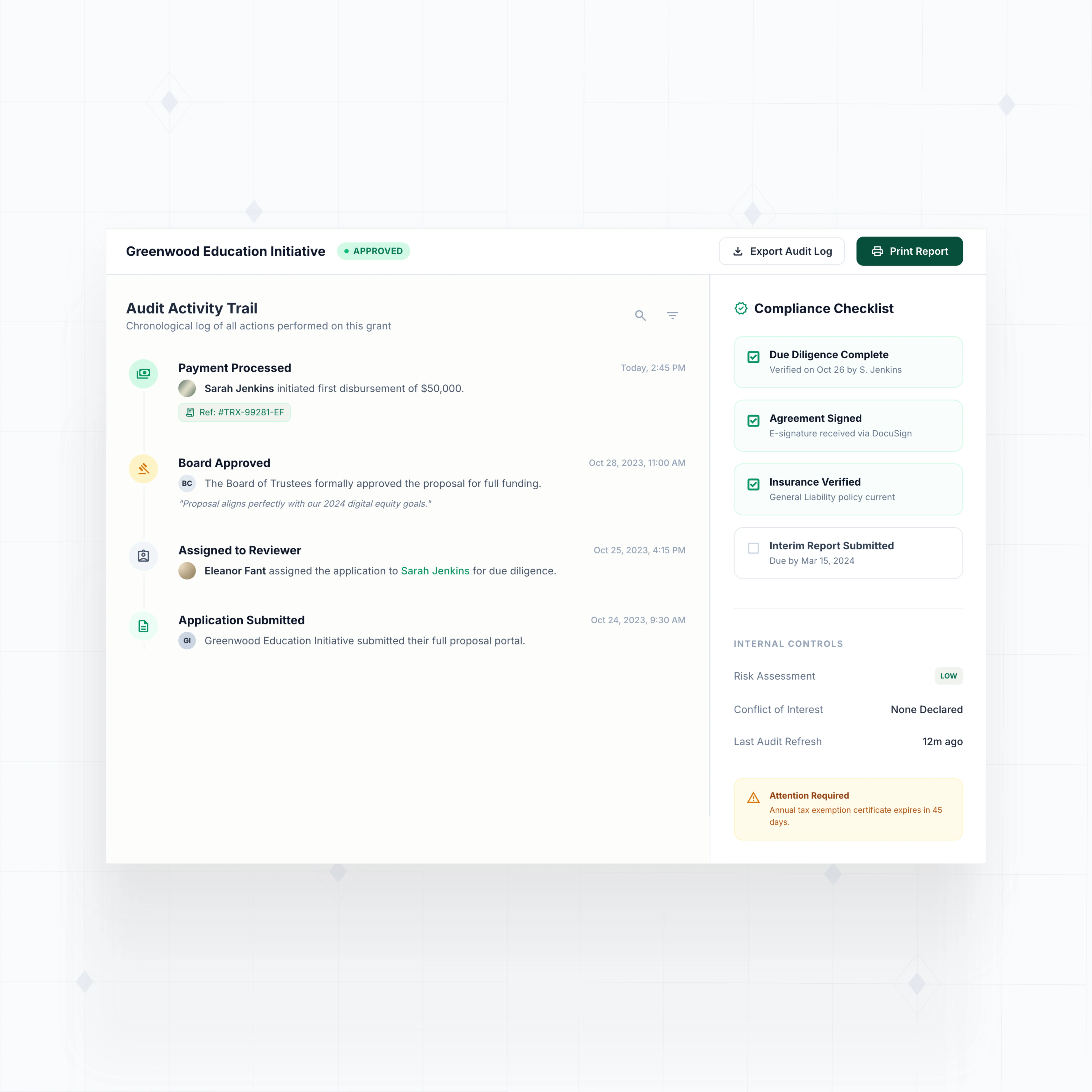 Compliance workflows