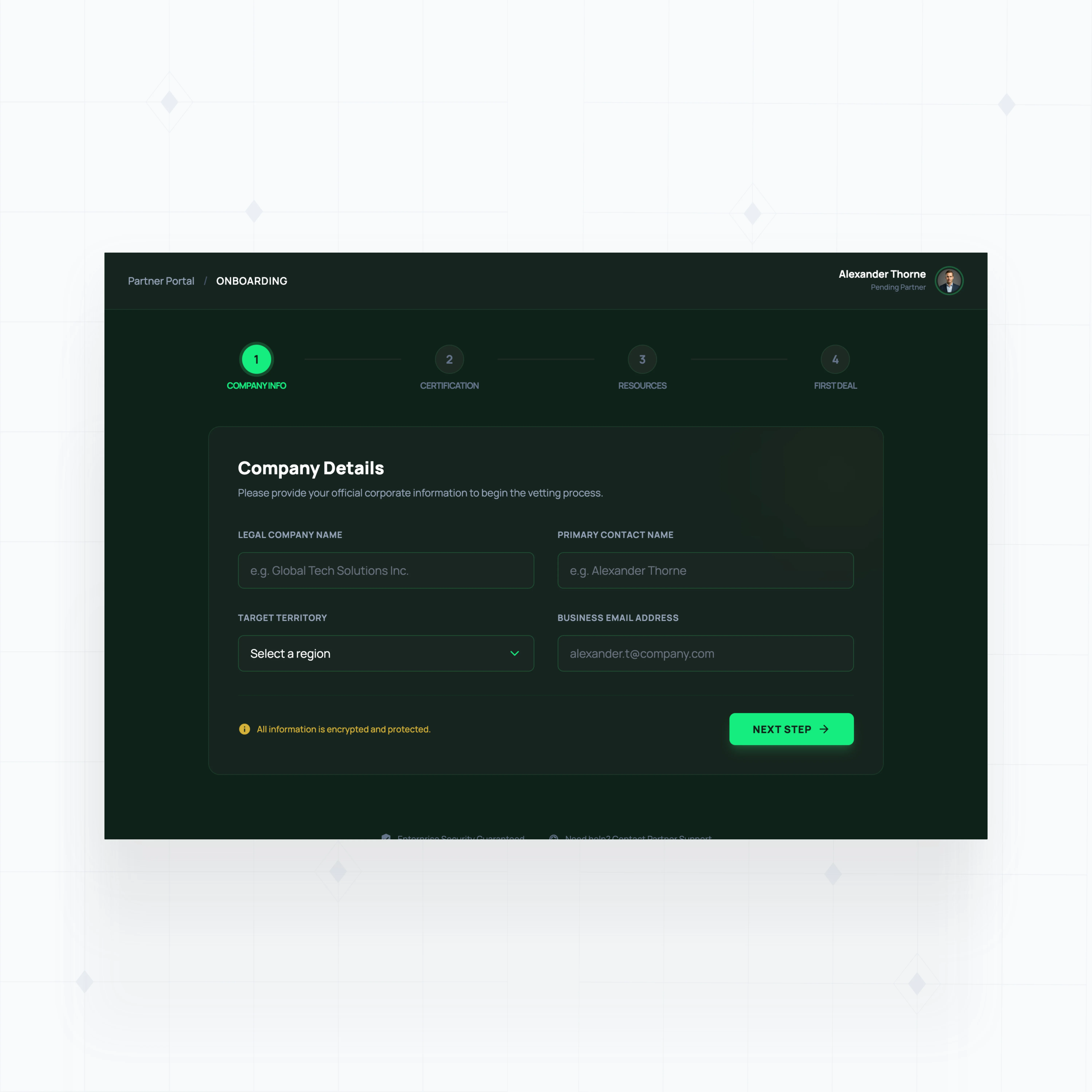 Guided Partner Onboarding