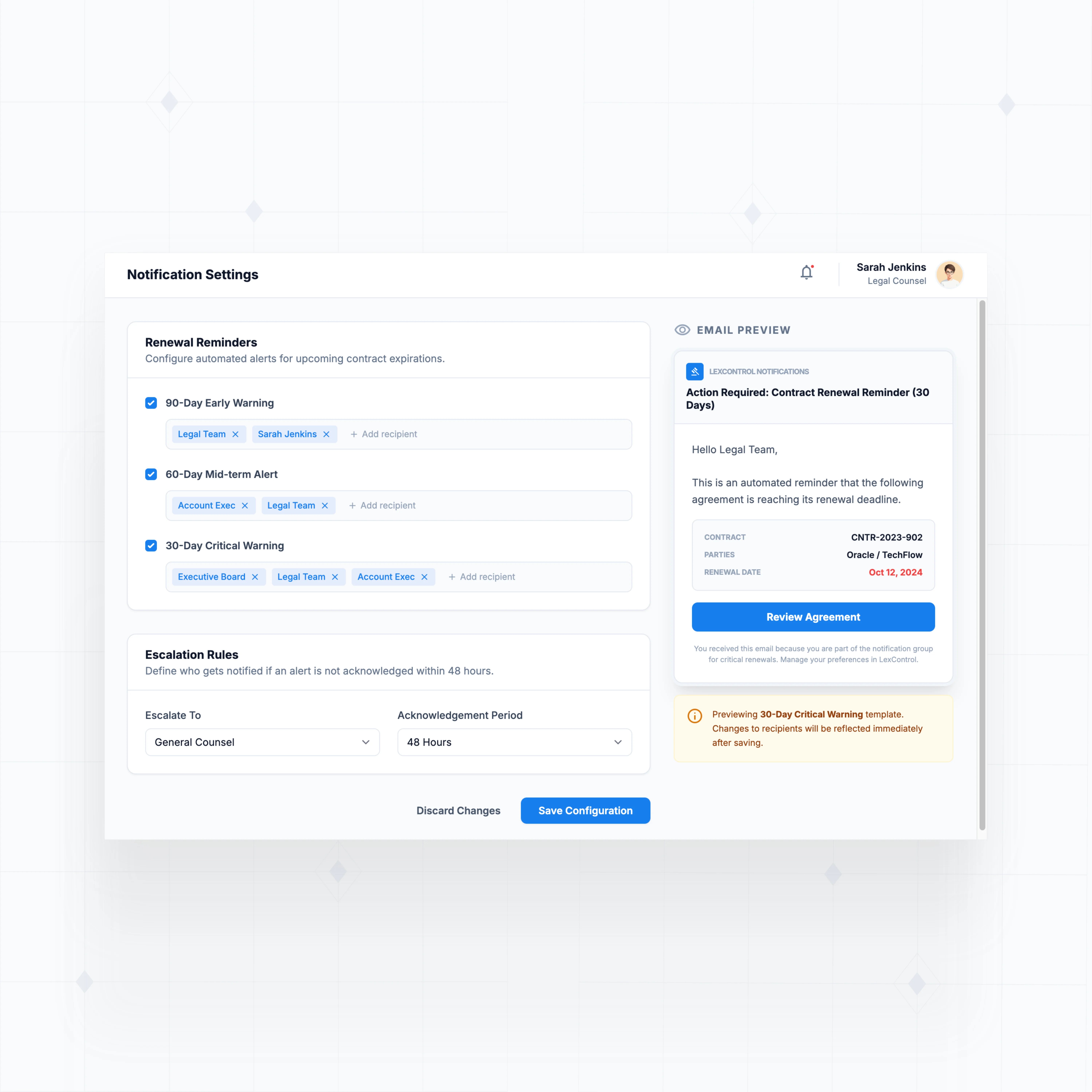 Automated renewal and expiration alerts