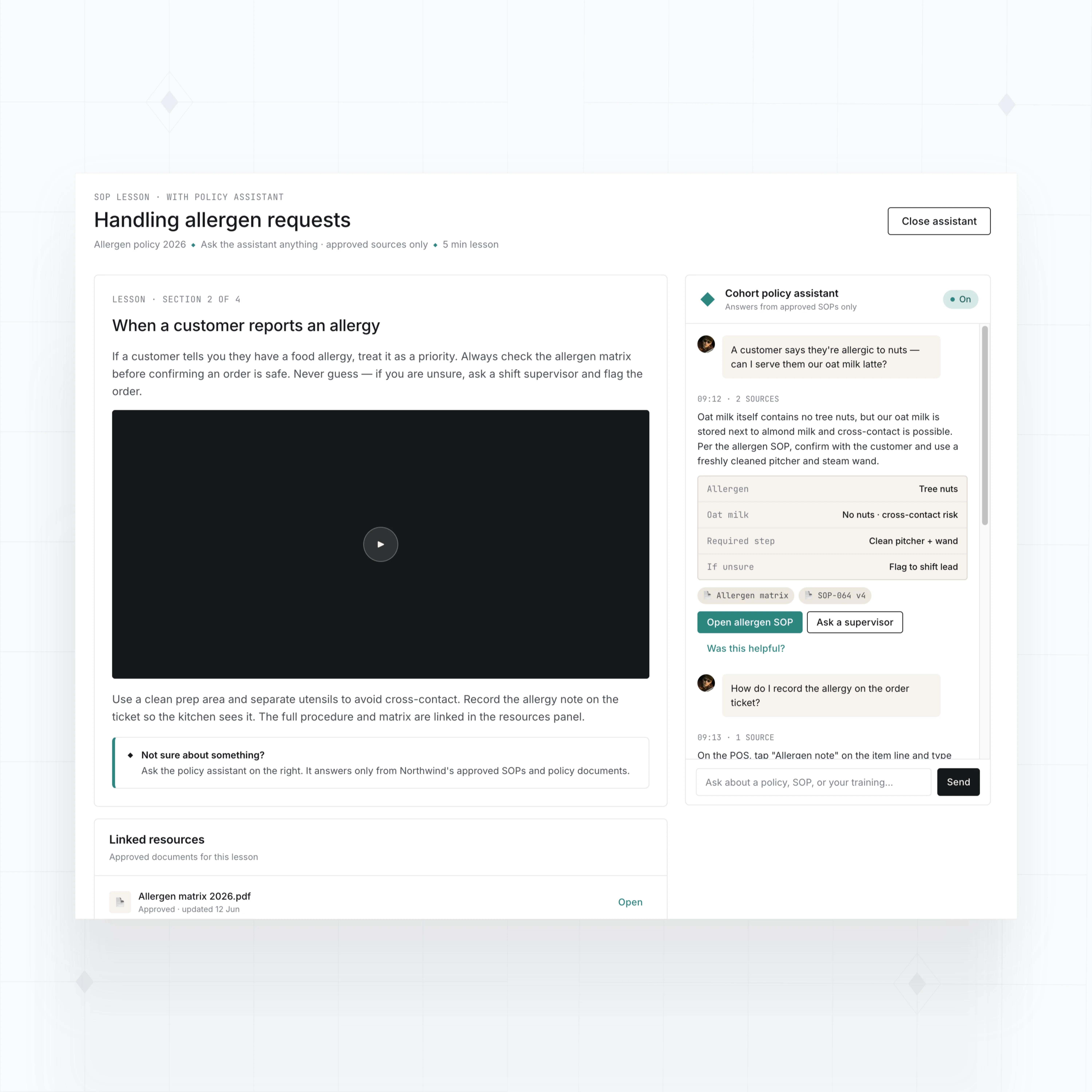 AI policy support assistant