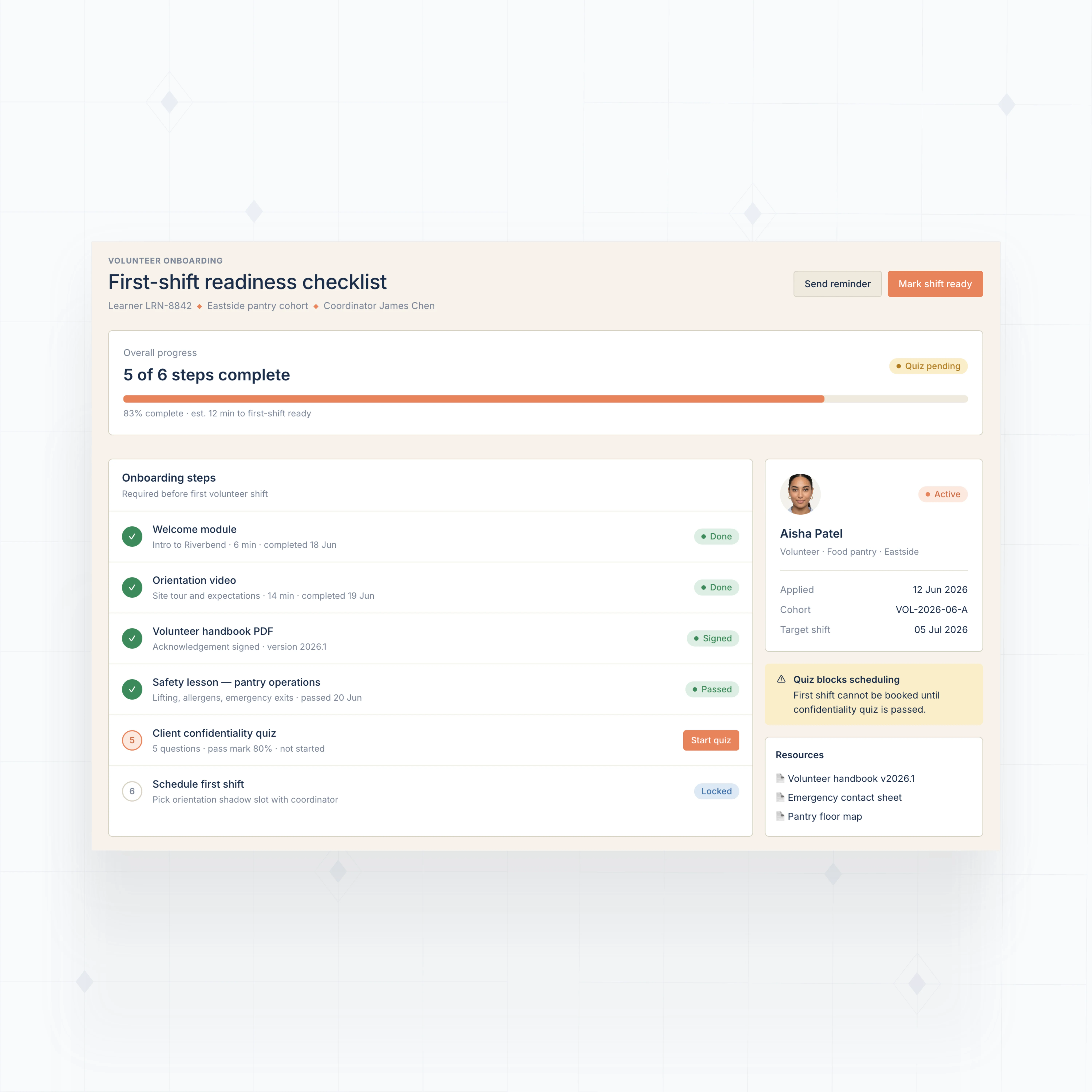 Volunteer Onboarding Flows