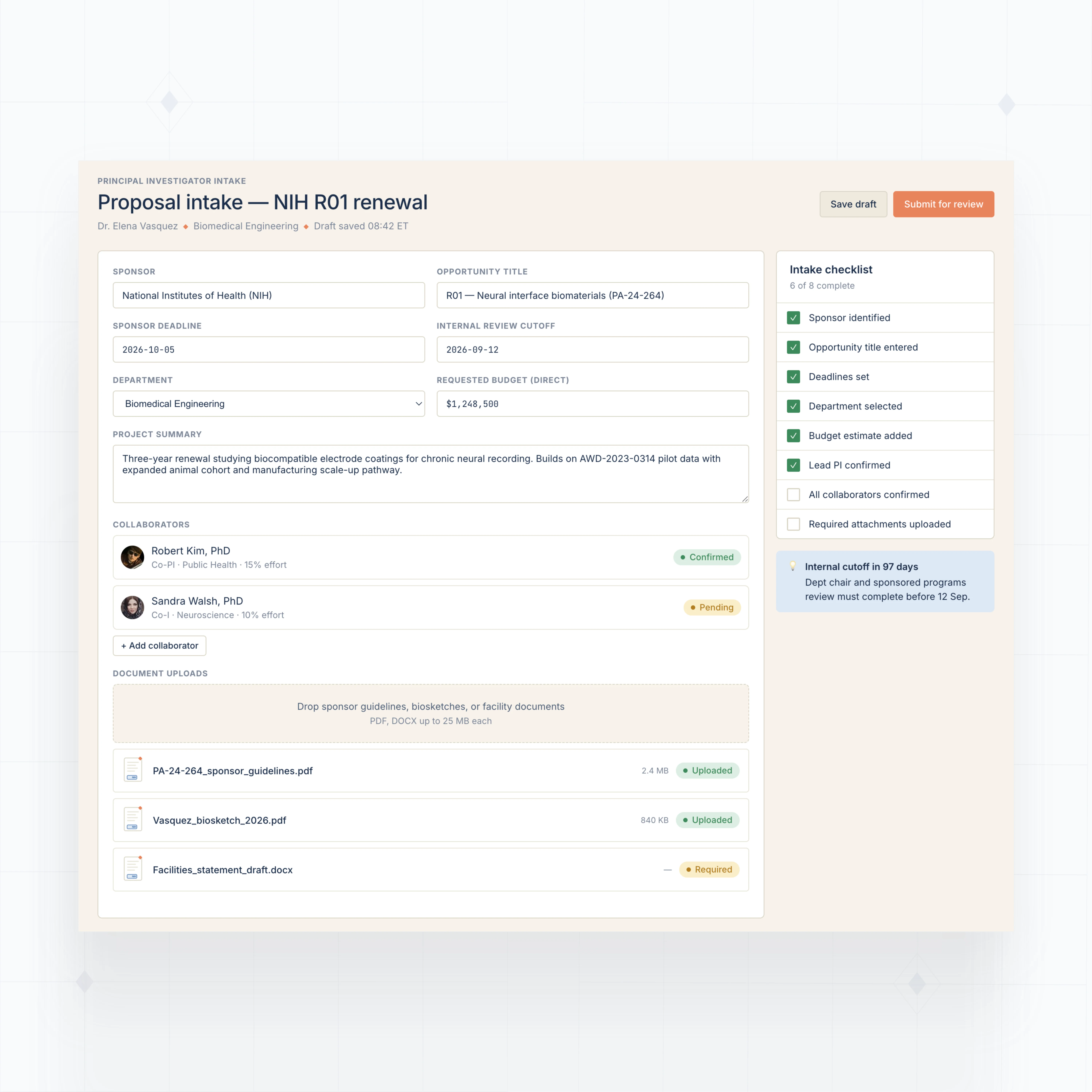 Proposal Intake Hub