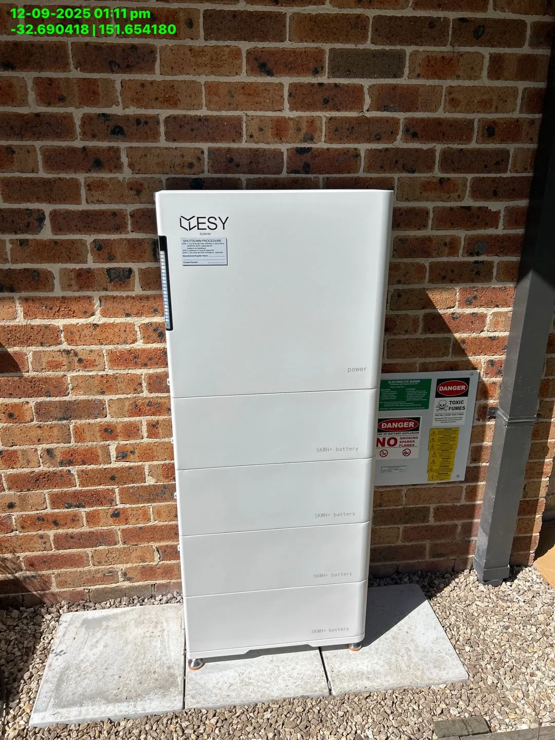 ESY Battery Installation