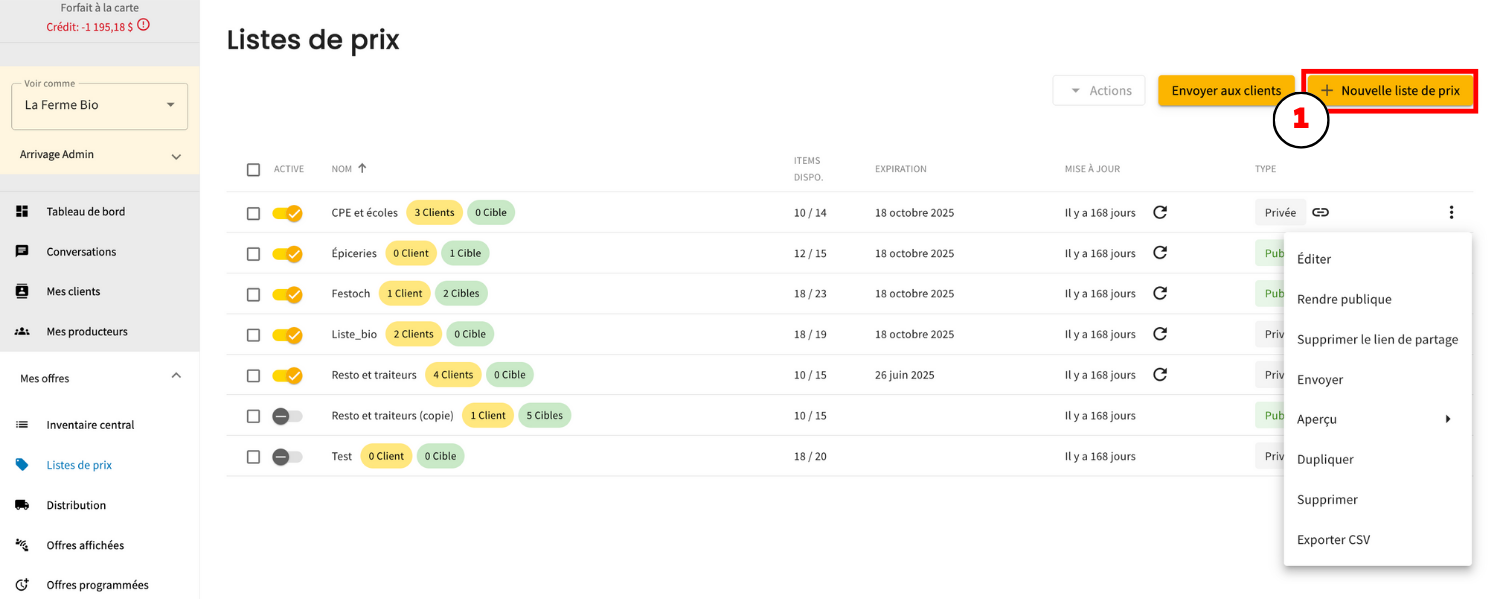 Dashboard mockup
