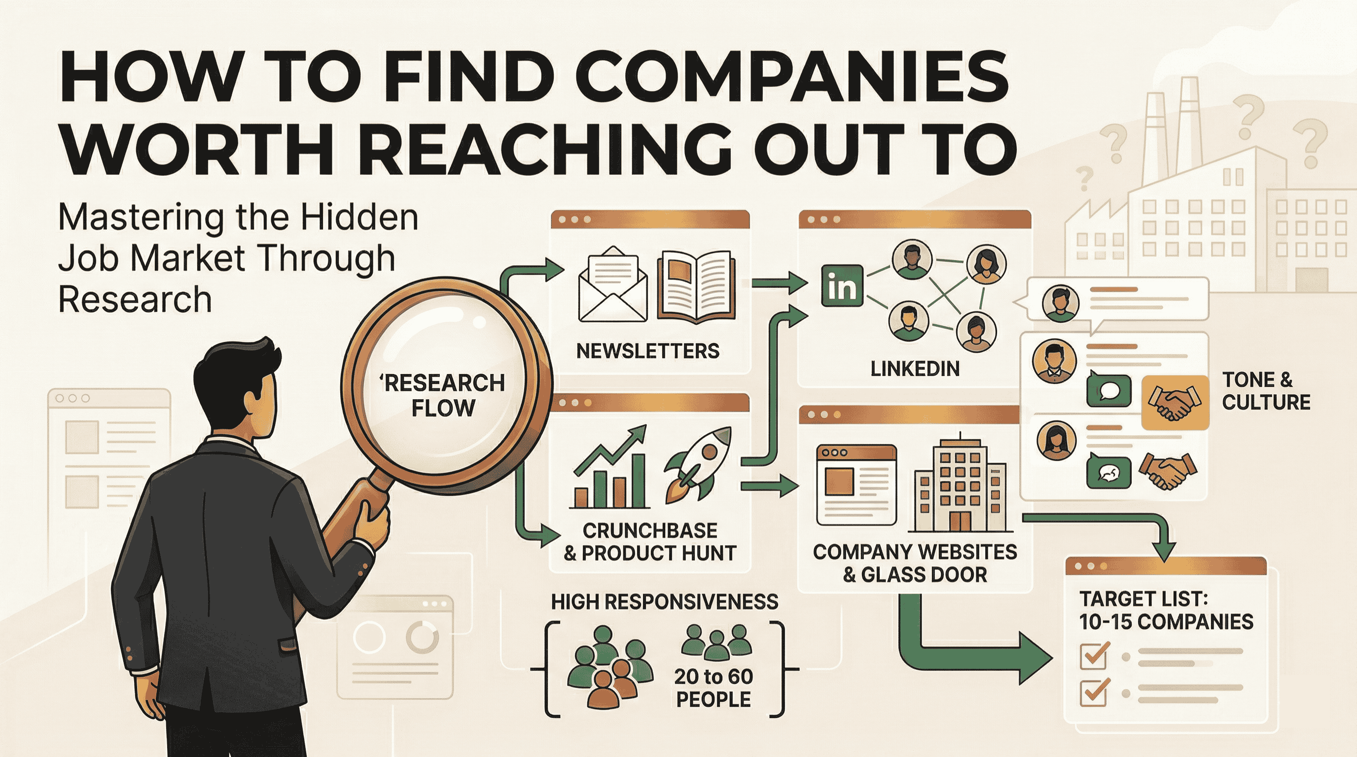 Graph Explaining How to Find Companies Worth Reaching Out To