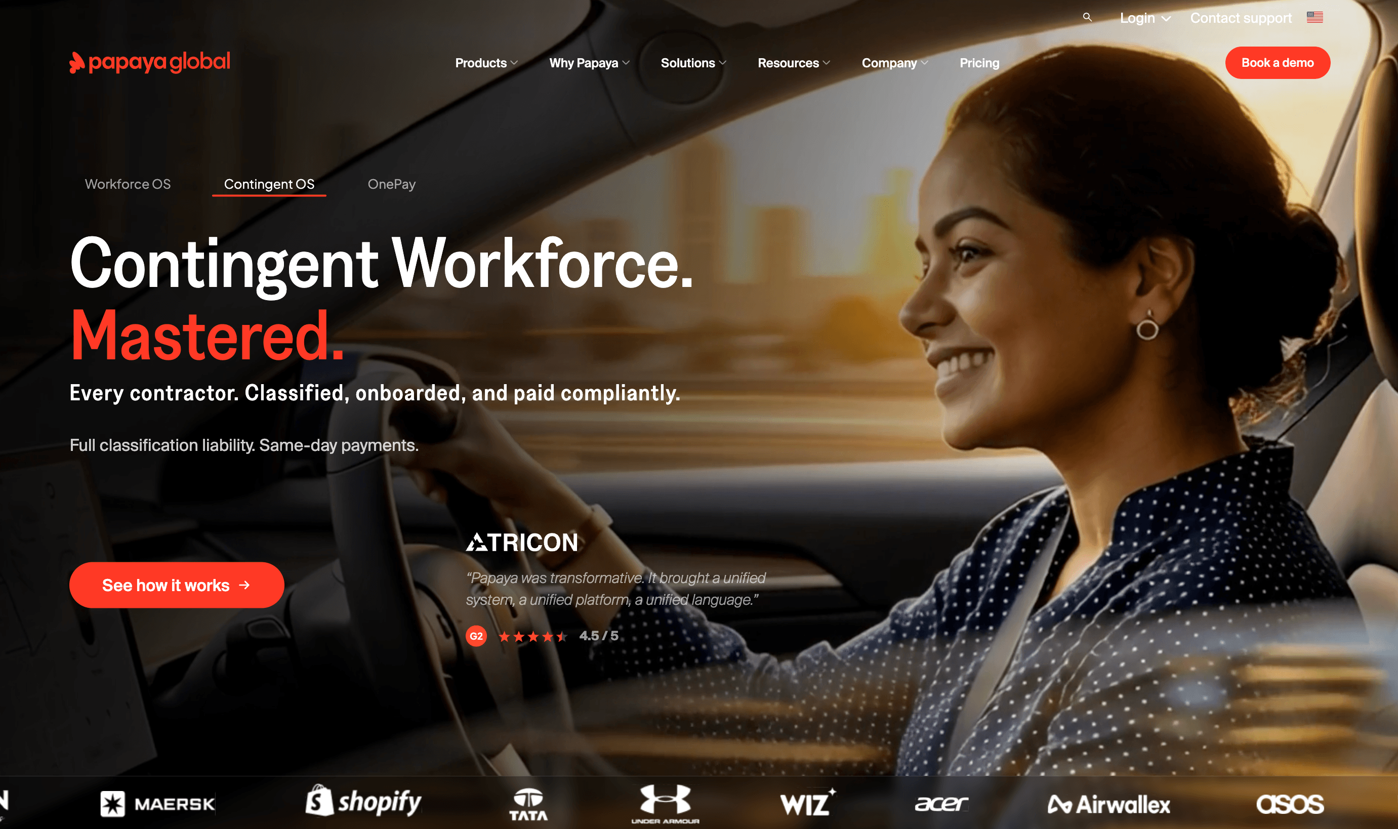 Papaya Global workforce payroll analytics dashboard