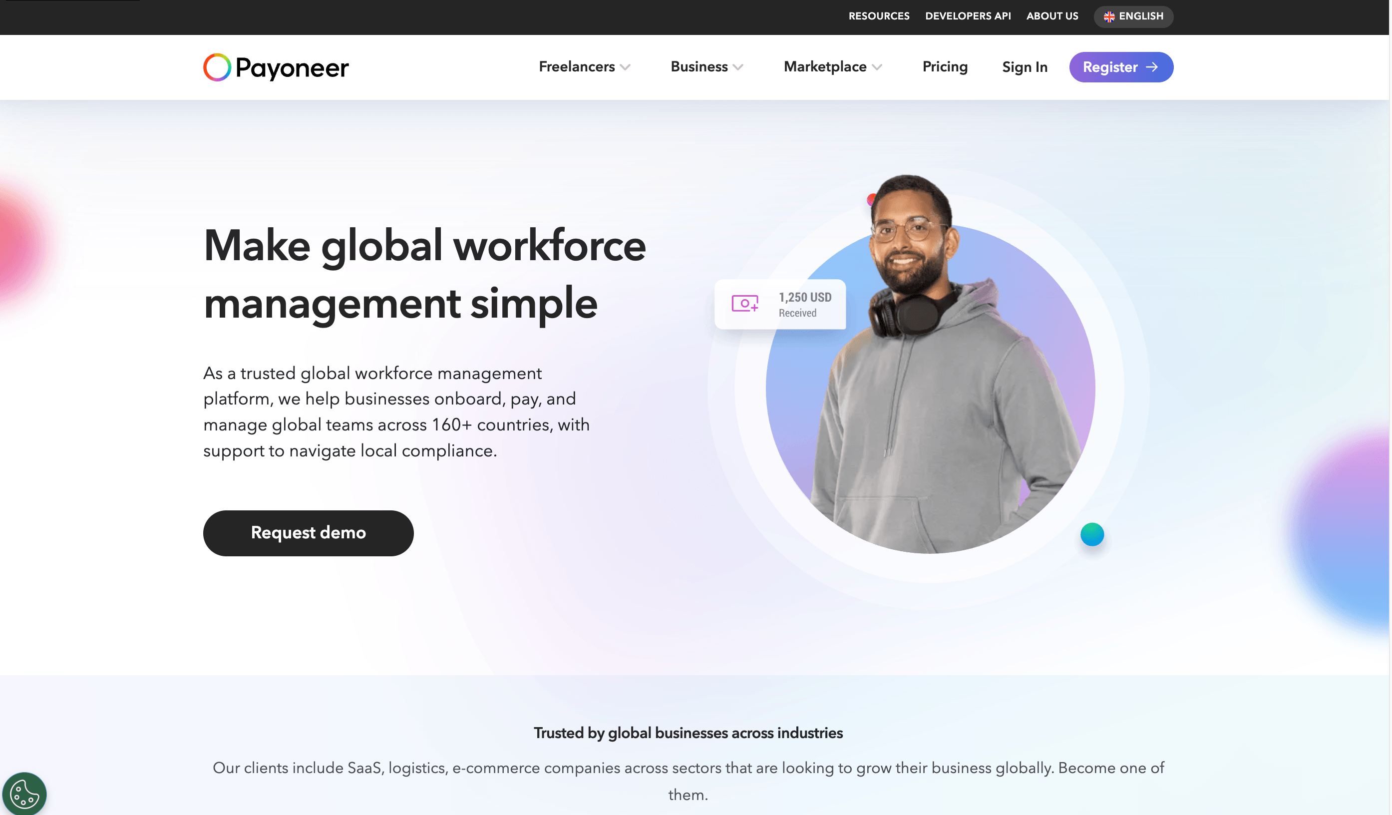Payoneer Workforce Management global hiring dashboard