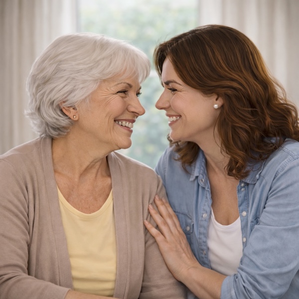 Couple with their mom 