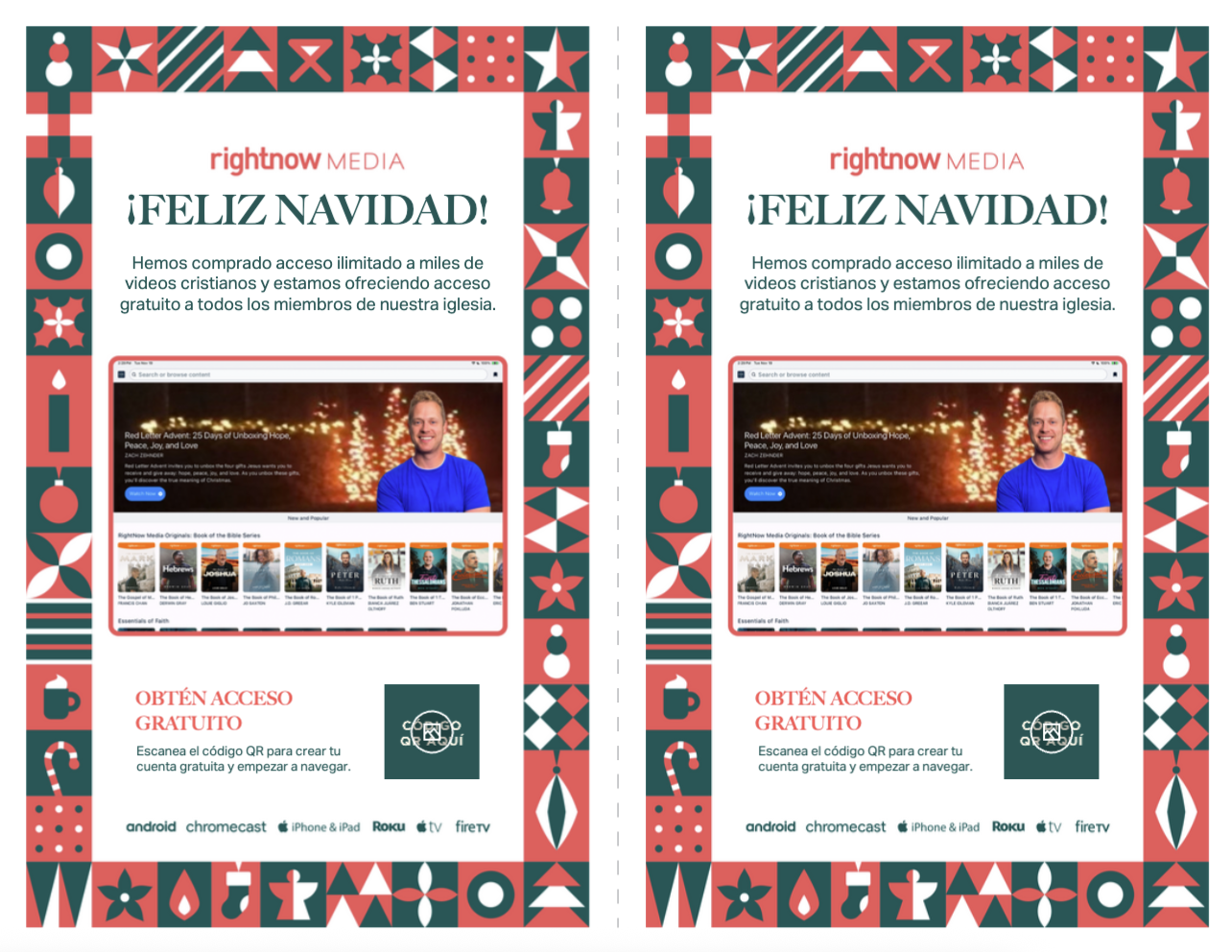 Spanish Christmas 2-Up Bulletin