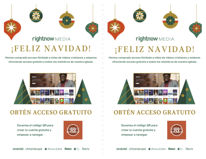 Spanish Christmas 2-Up Bulletin