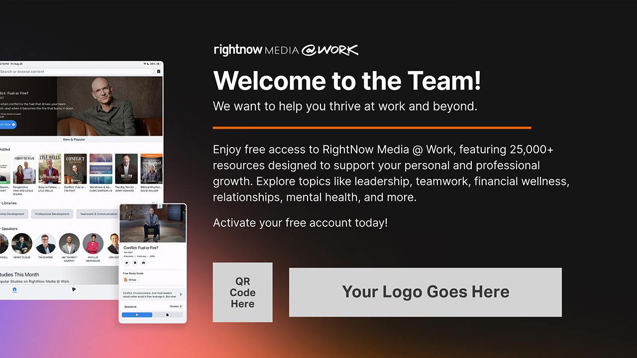 New Hire Slide - Insert Logo & QR Code