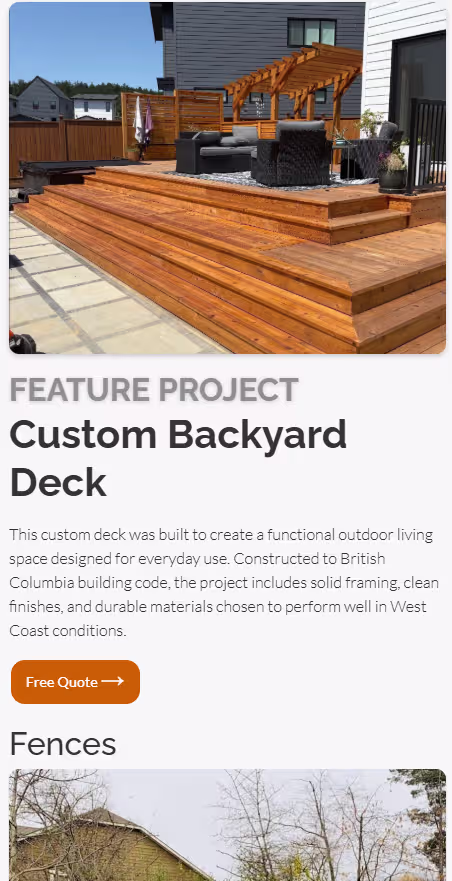 Mobile Showcase for Client