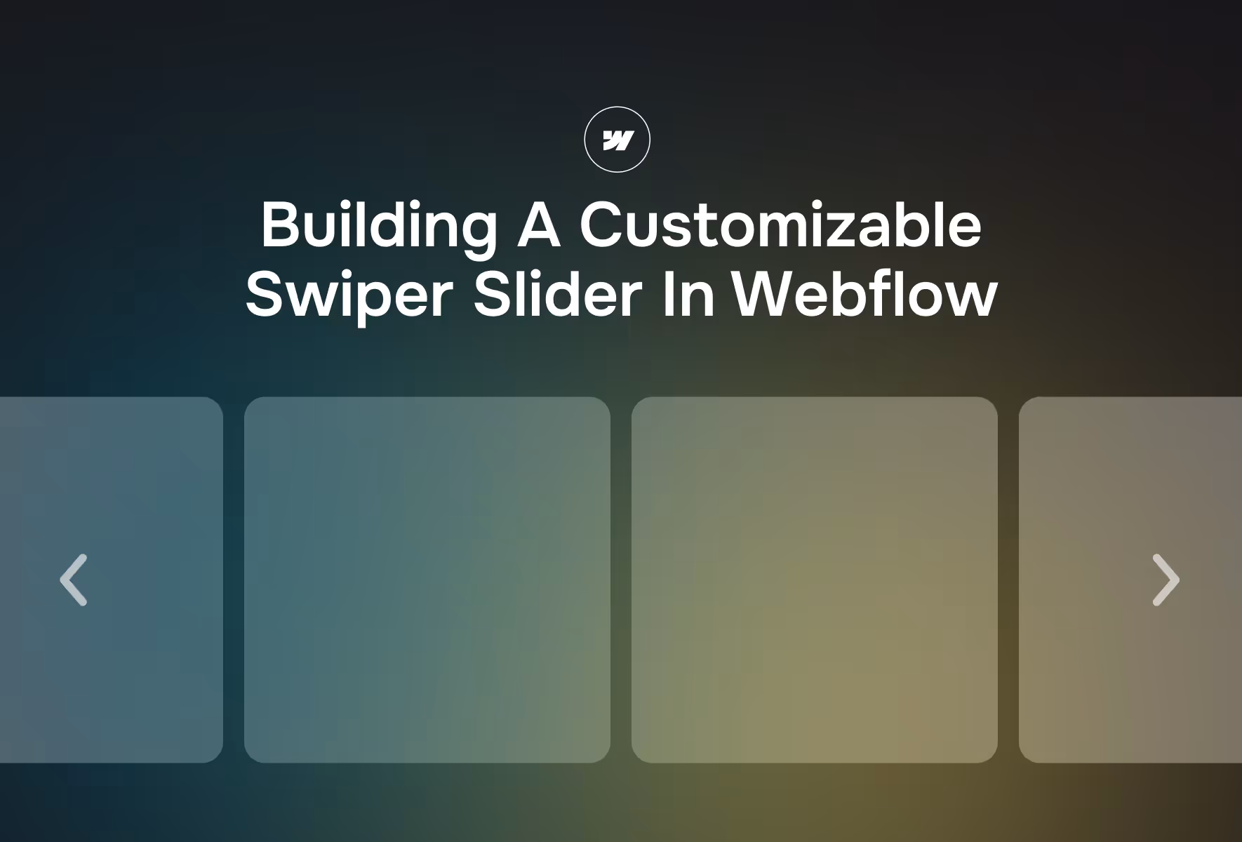 Building a Customizable Swiper Slider in Webflow