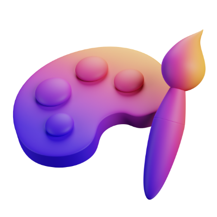 Paintbrush and Palete Logo
