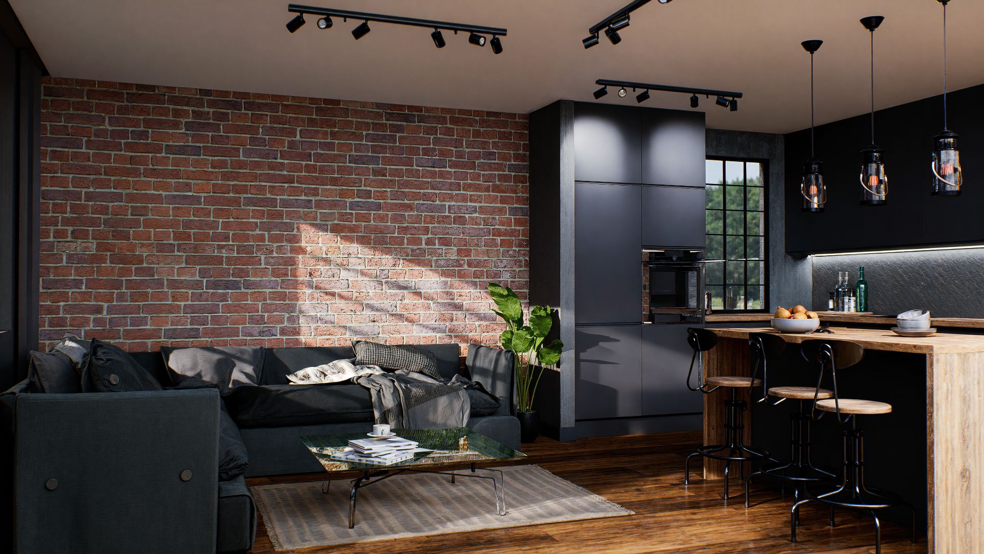 styl industrialny - projektowanie wnętrz Lublin