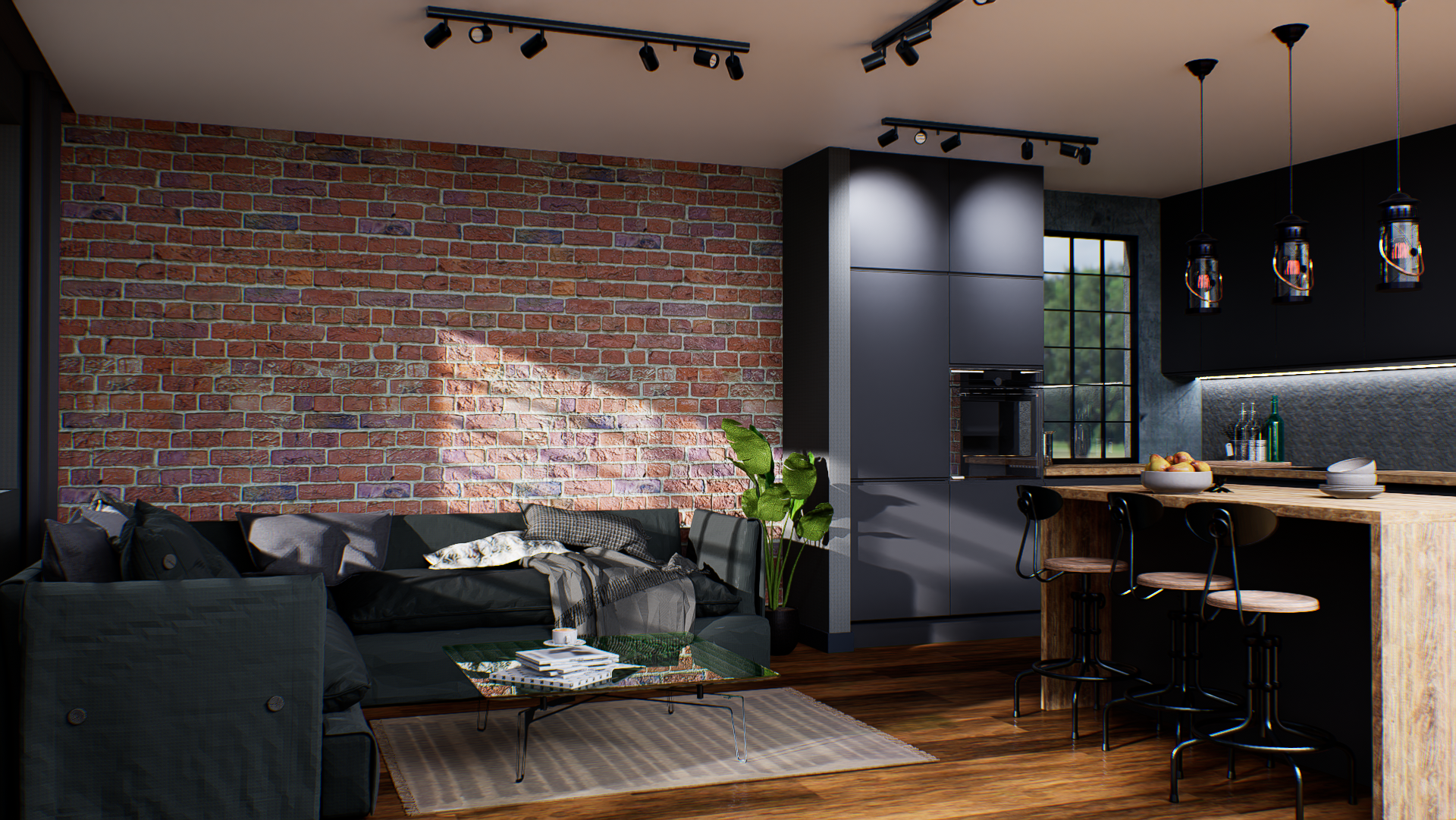 Styl industrialny - Projektowanie wnętrz Lublin