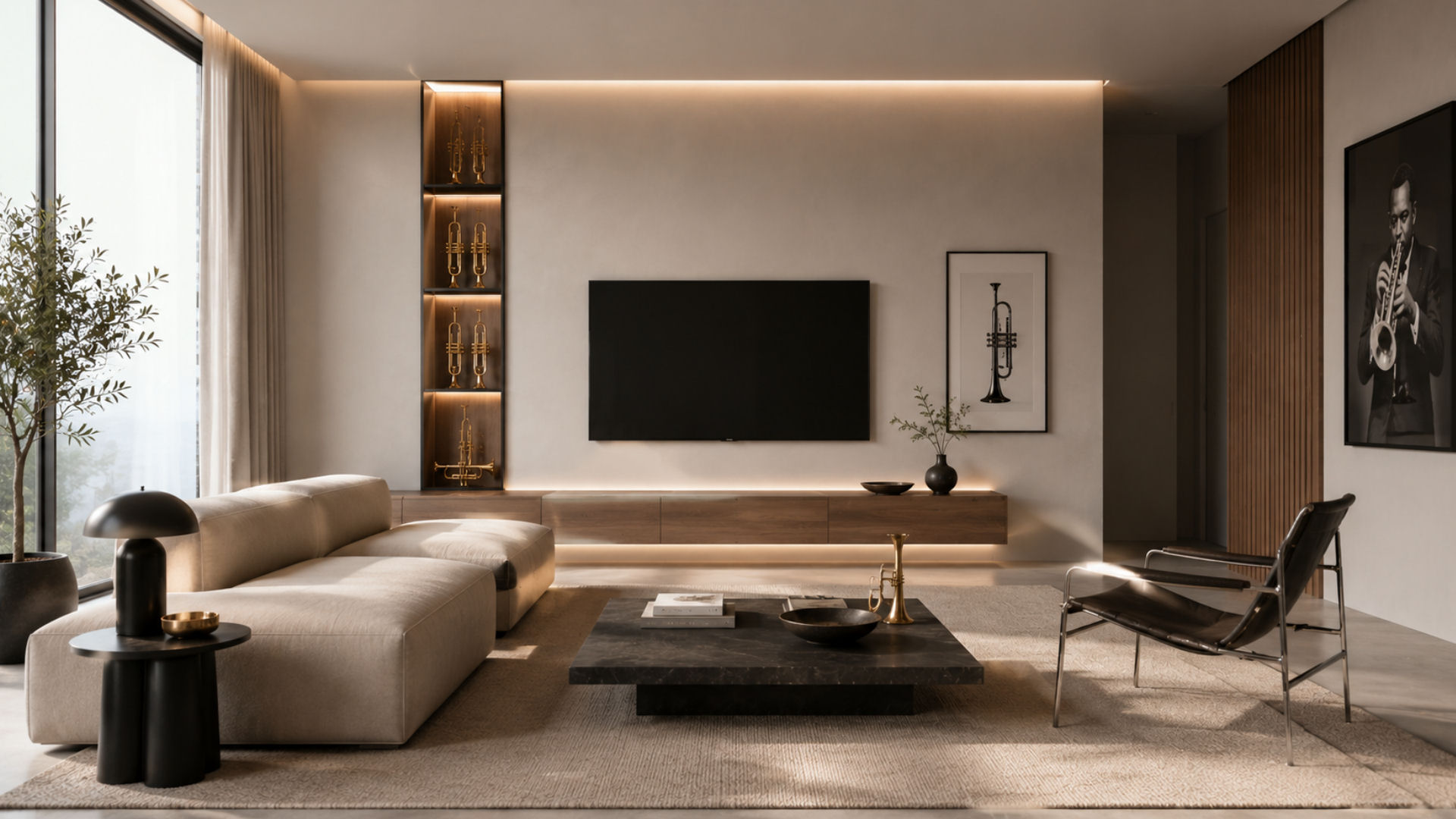 Nowoczesny salon z indywidualnym charakterem – projektowanie wnętrz Lublin