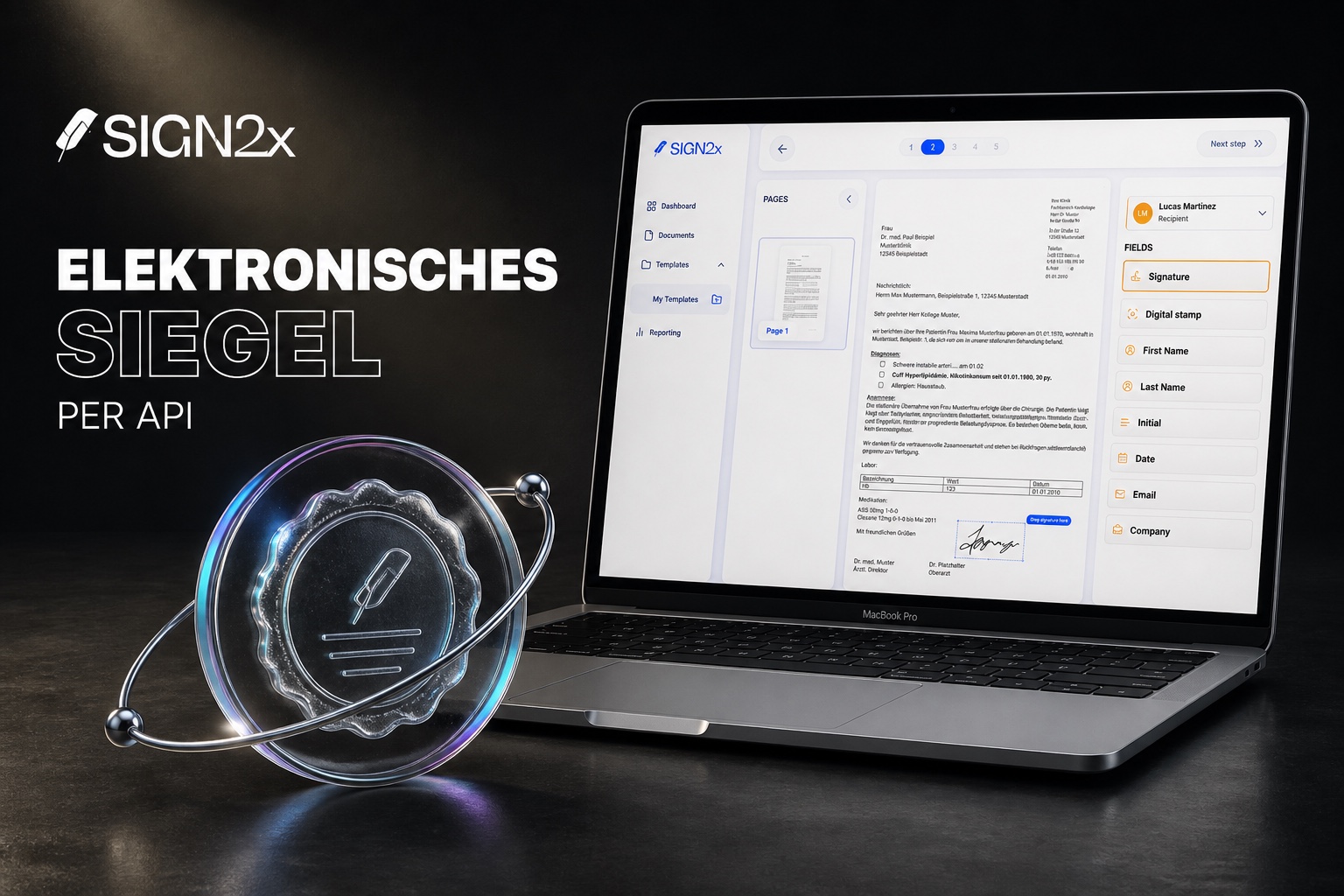SIGN2x Cover: Elektronisches Siegel per API