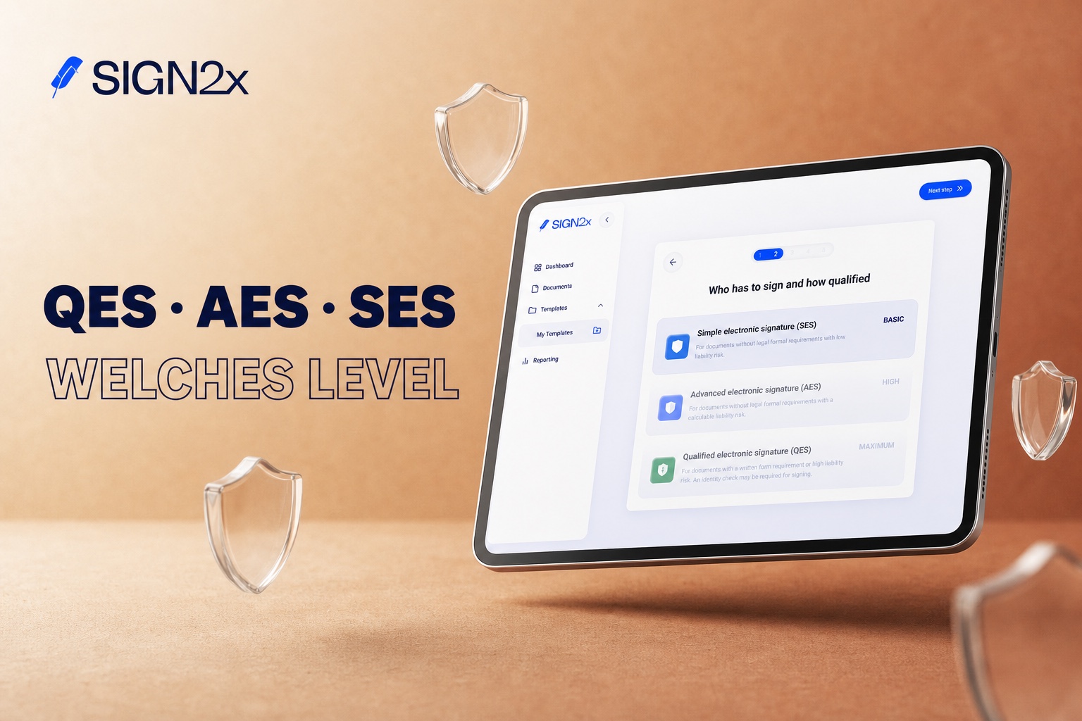 SIGN2x Cover: QES, AES oder SES — welches eIDAS-Level