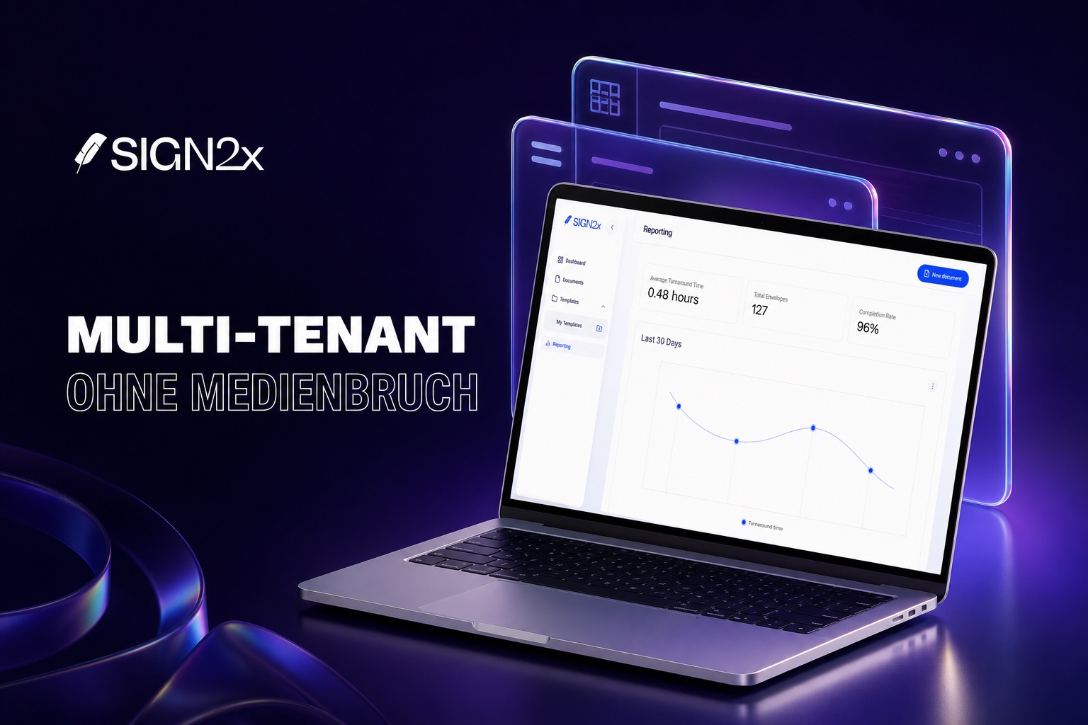 SIGN2x Cover: Multi-Tenant Signatur-API ohne Medienbruch