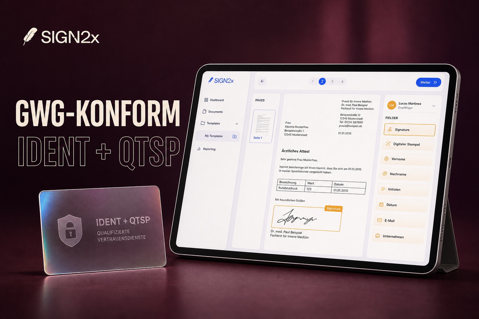SIGN2x Cover: GwG-konform signieren — Ident und QTSP
