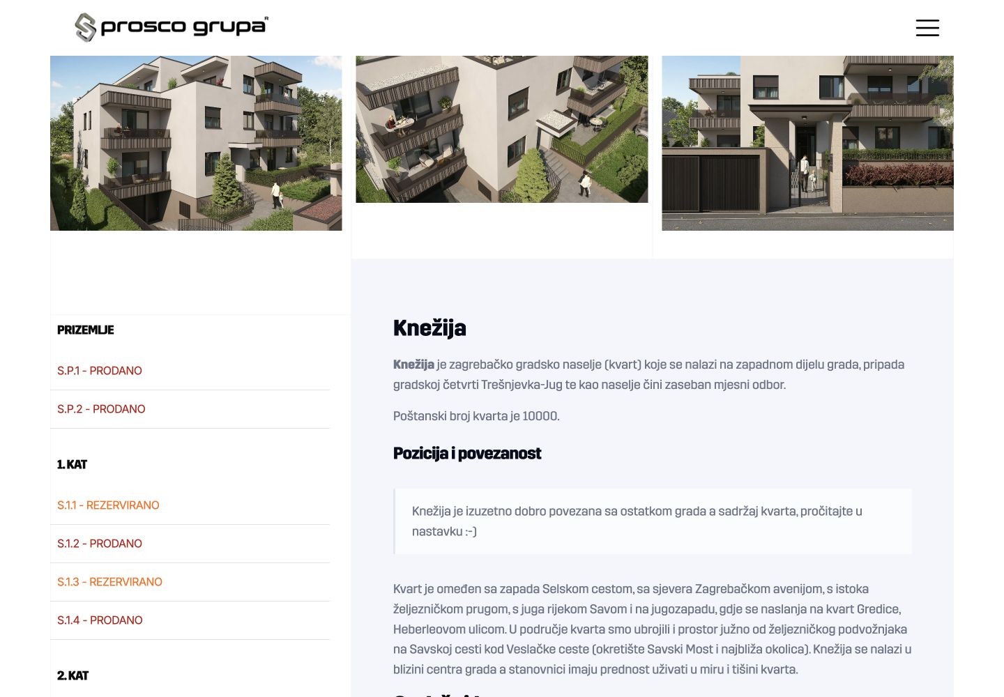 Prosco Grupa: Galerija zgrade i pregled stanova