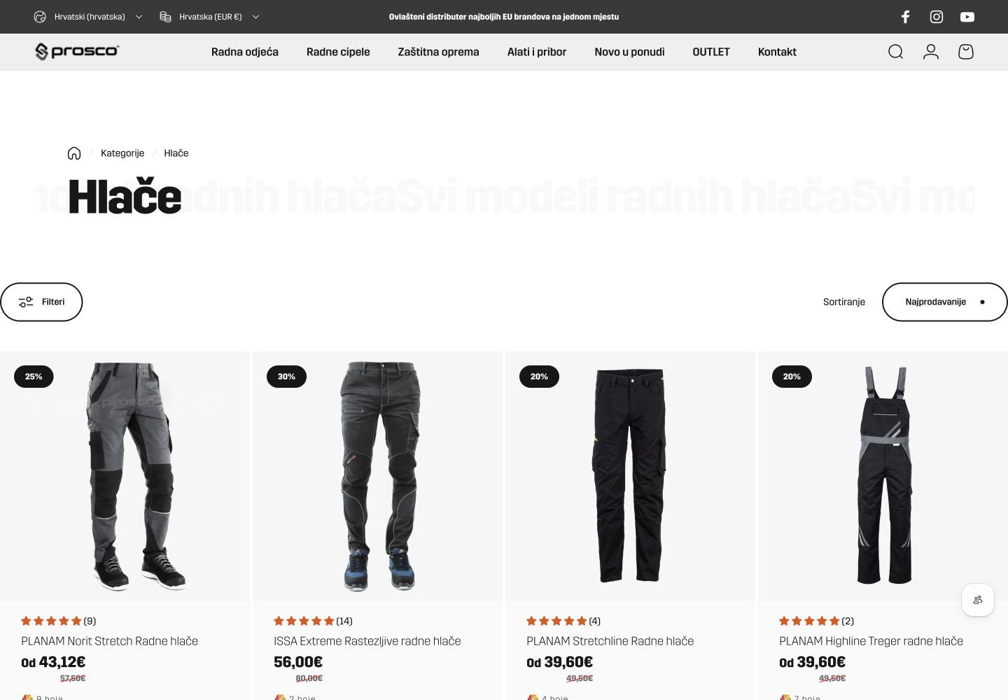 Prosco: Katalog radnih hlača