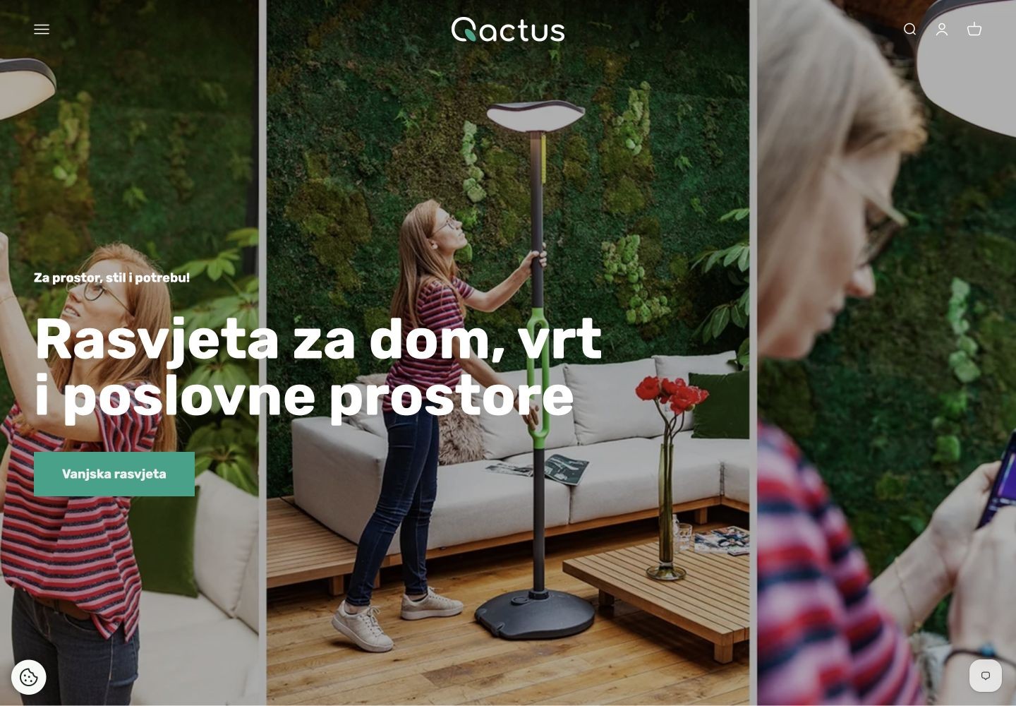 Qactus: Naslovnica s ponudom rasvjete