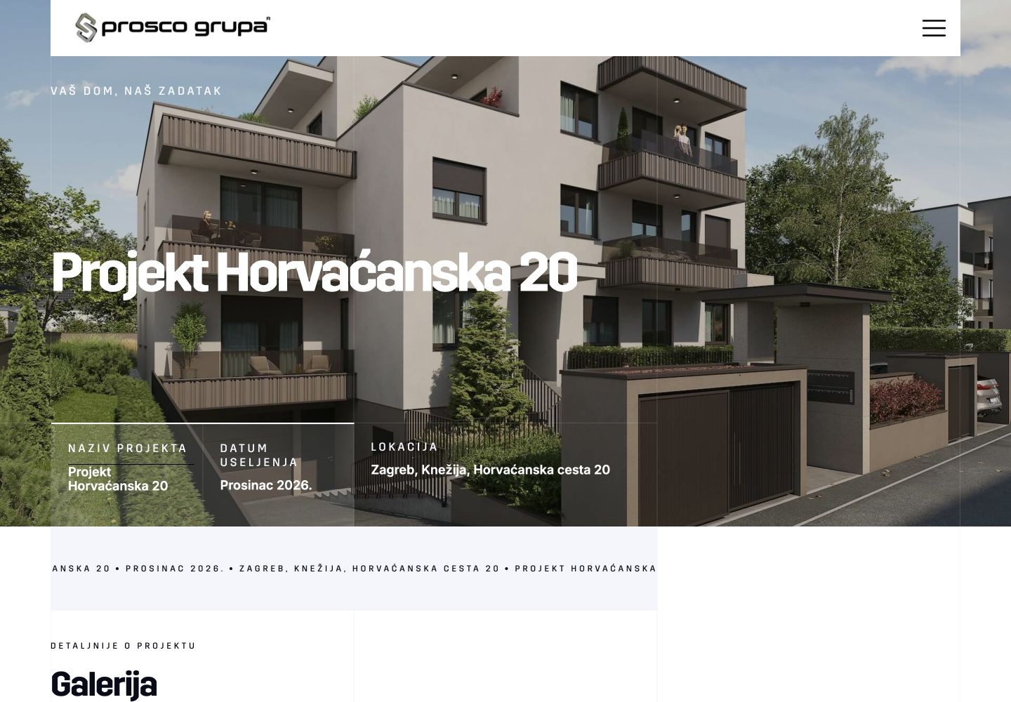 Prosco Grupa: Projekt Horvaćanska 20